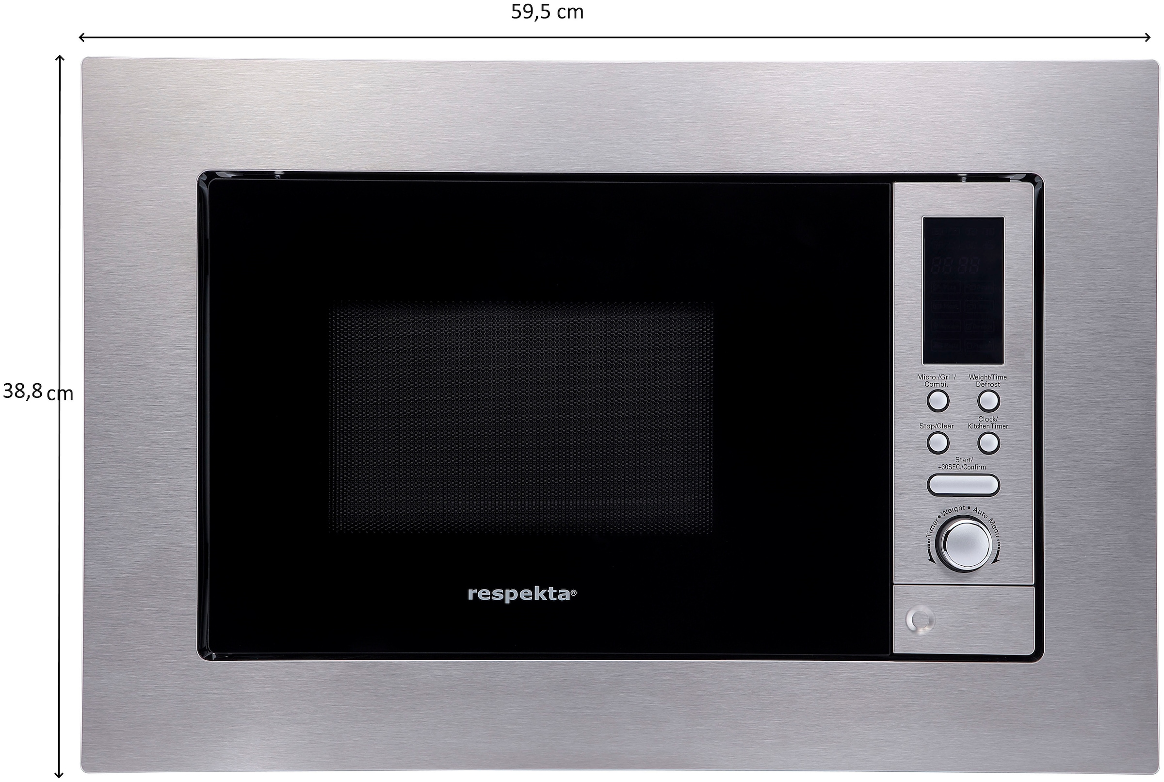 RESPEKTA Einbau-Mikrowelle »MW 800«, Grill-Mikrowelle, 1250 W