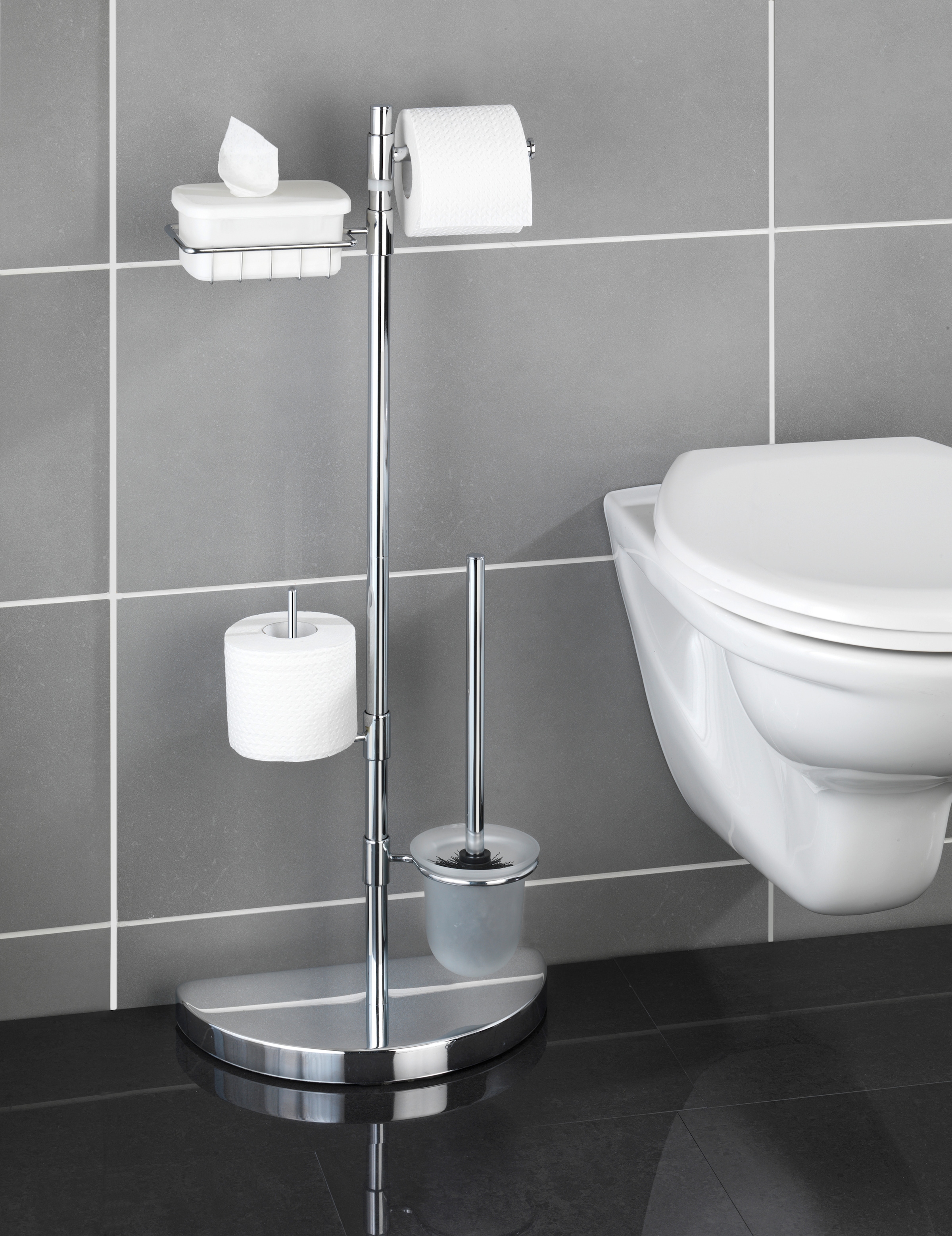 WENKO WC-Garnitur und OTTO Feuchttücher-Halter Ersatzrollen- Shop aus mit »Raumsparwunder«, Edelstahl, im Online