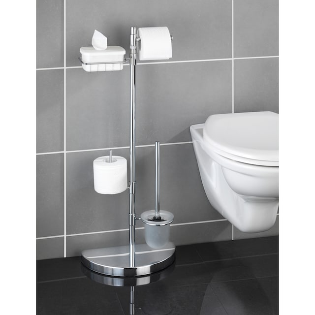 WENKO WC-Garnitur »Raumsparwunder«, aus Edelstahl, mit Ersatzrollen- und  Feuchttücher-Halter im OTTO Online Shop