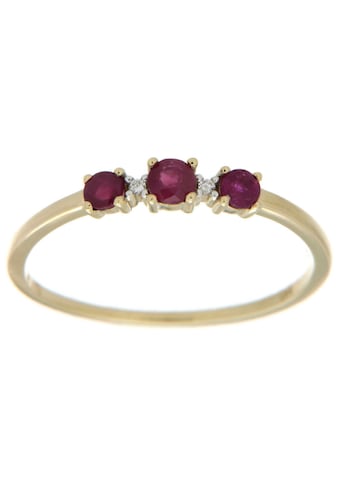 Fingerring »Schmuck Geschenk Gold 333 Damenring Goldring Edelstein Farbstein Rubin«