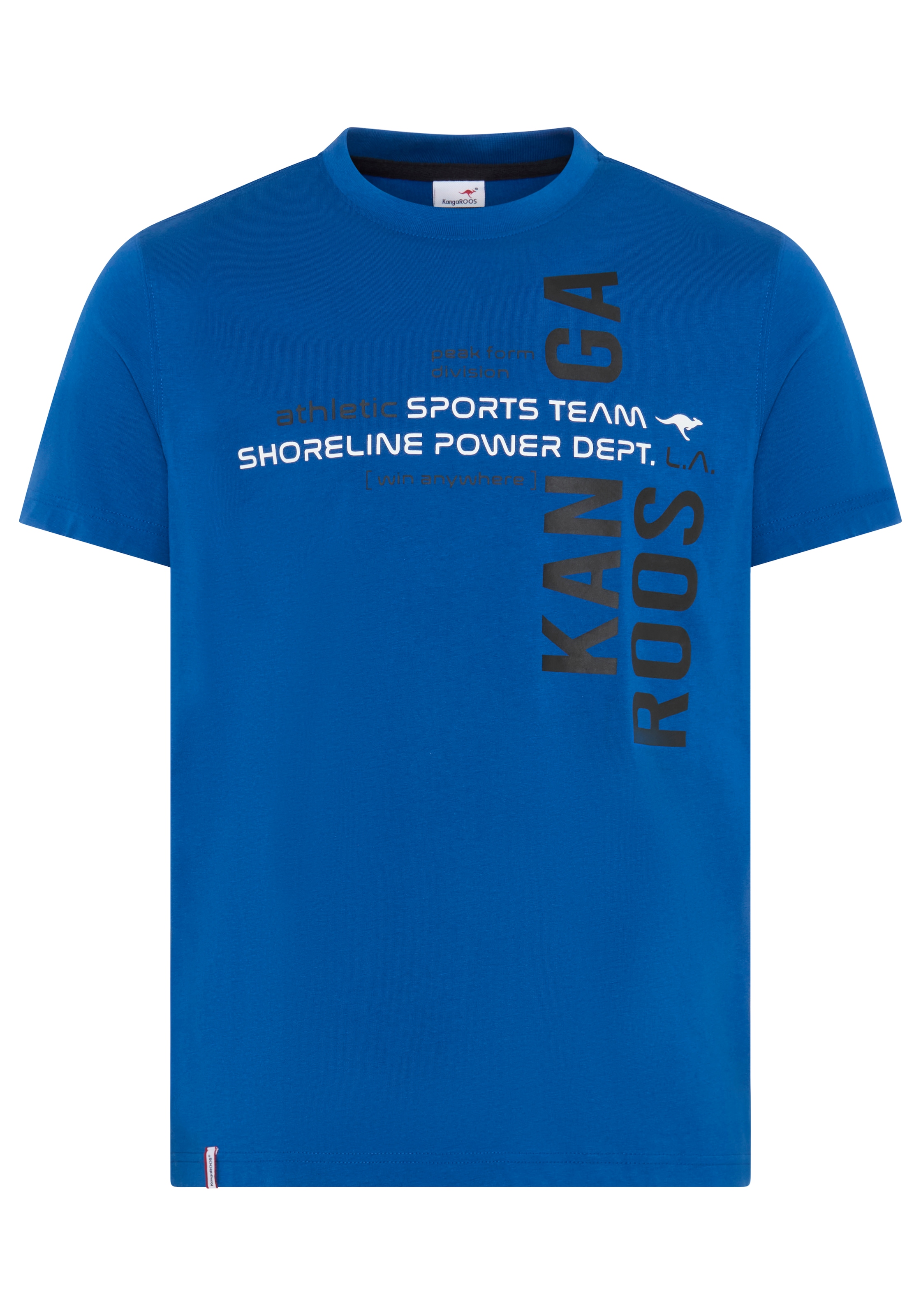 KangaROOS T-Shirt schmale Passform, Halbarm, Rundhalsausschnitt mit Bündchen