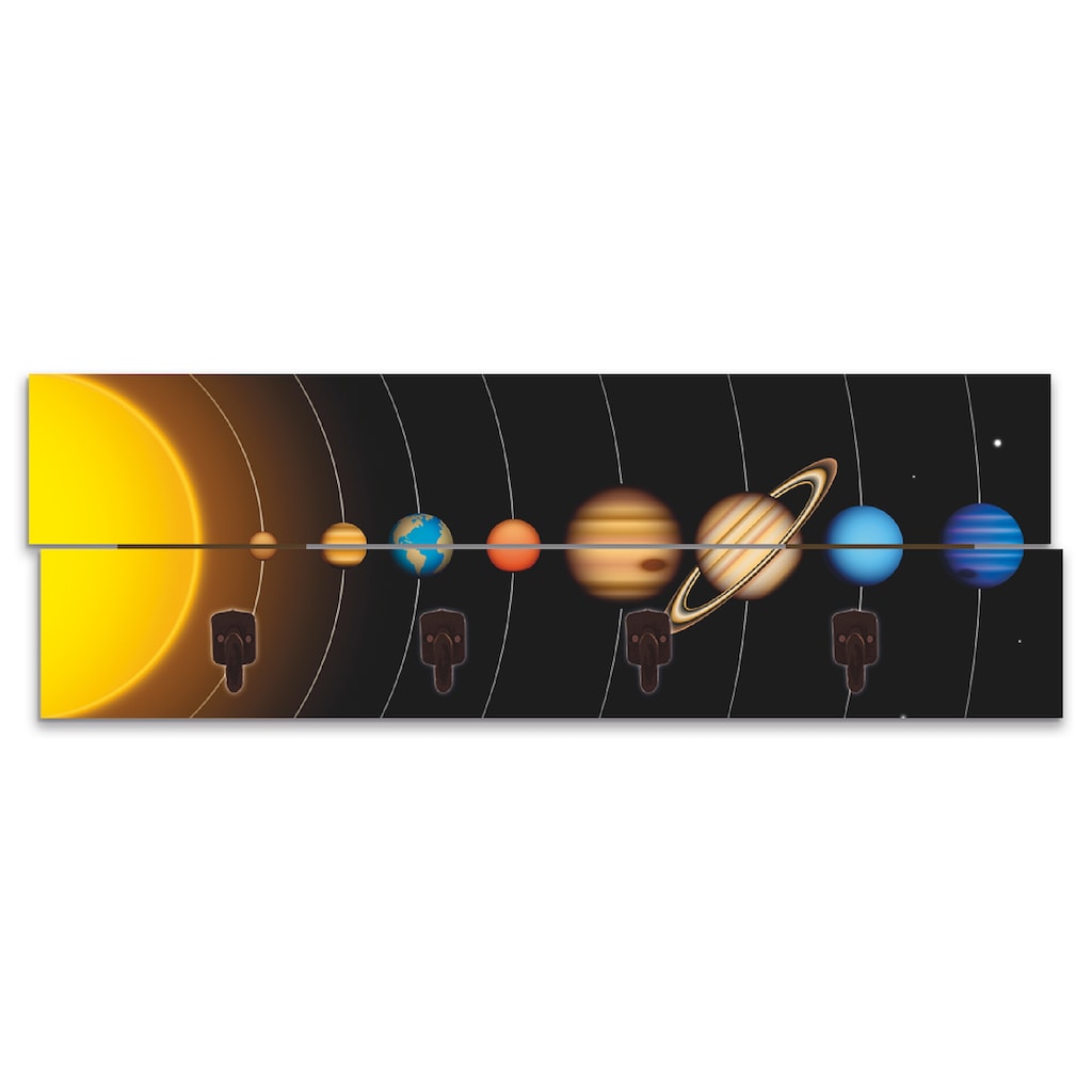 Artland Garderobenleiste »Vector Sonnensystem mit Planeten«