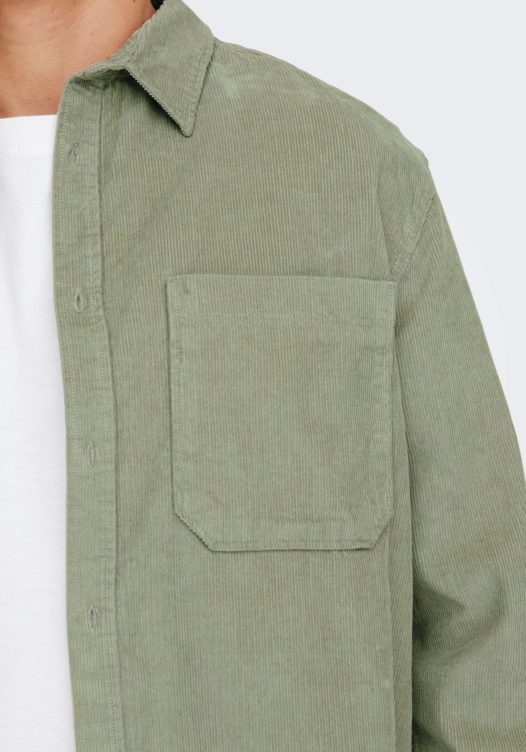 ONLY & SONS Langarmhemd »OS ONSALP RLX 2PKT WASHD COR«