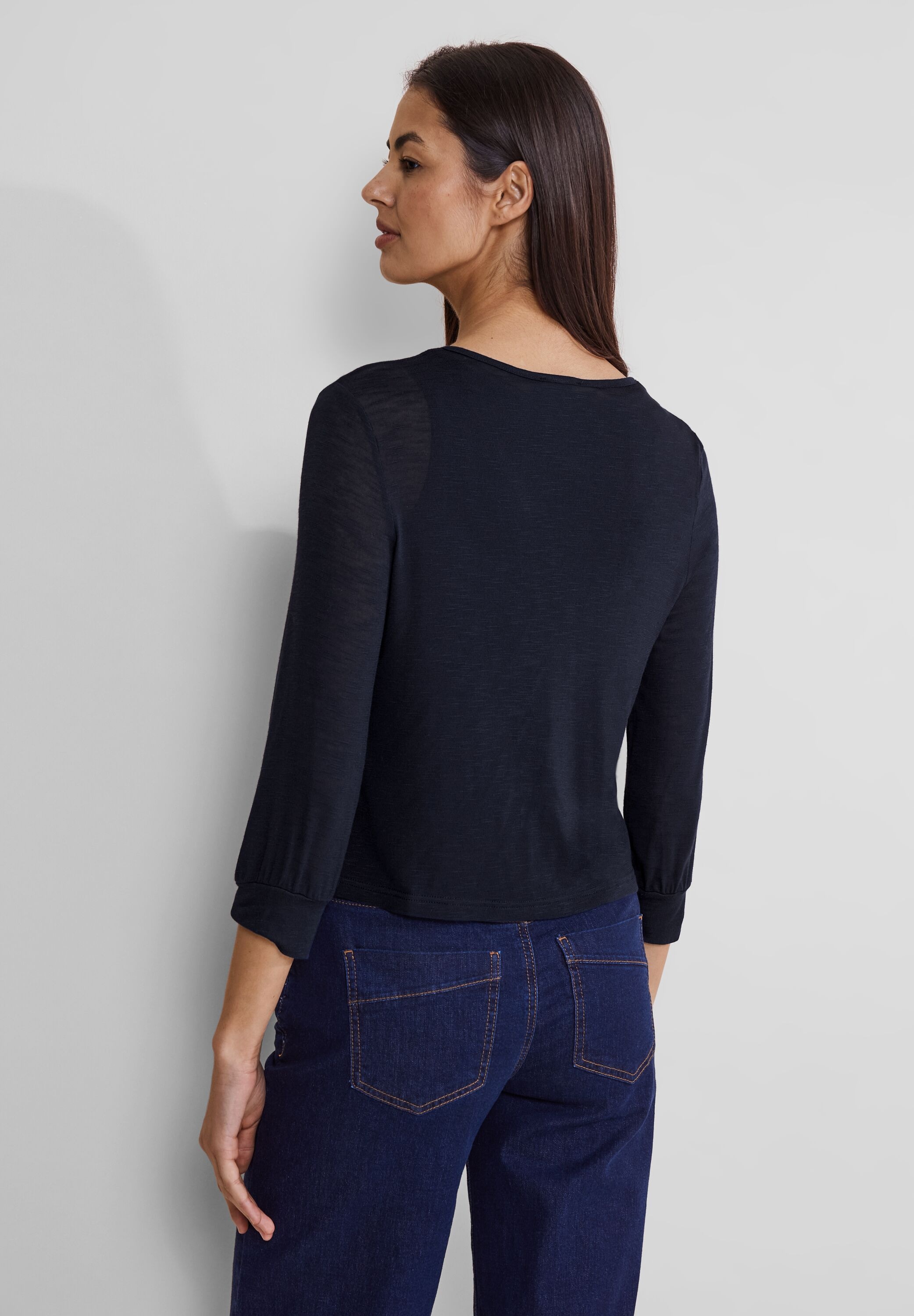 STREET ONE Shirtjacke »Style Suse«, in Flammgarn-Optik