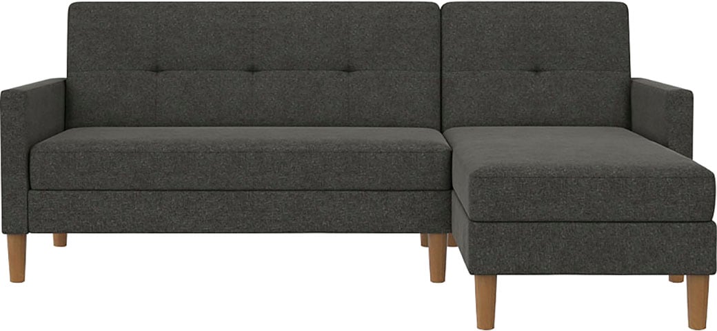 Dorel Home Ecksofa »Lilly, L-Form,«, mit Bett-Funktion, Recamiere beidseitig montierbar, Sitzhöhe 43 cm