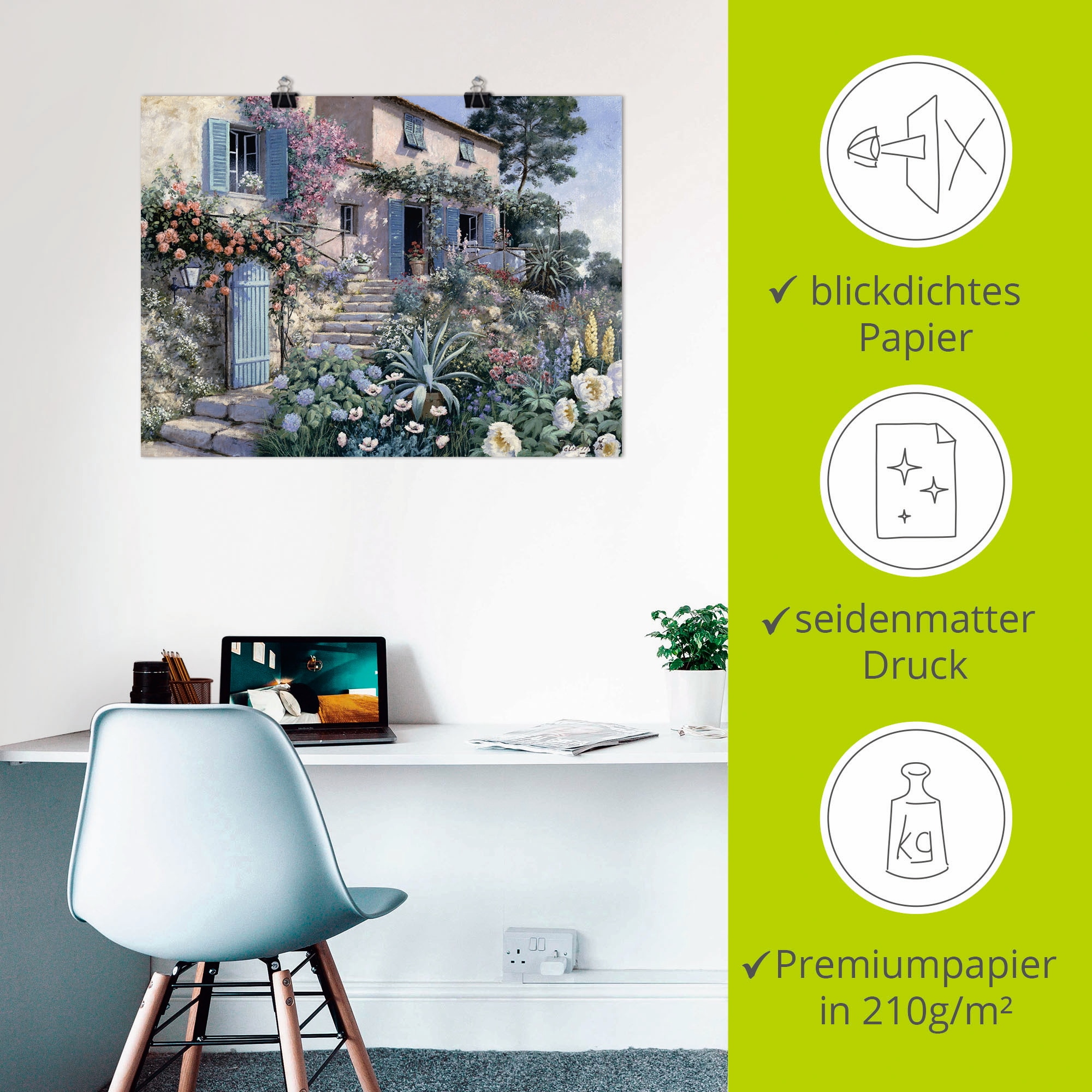 Artland Wandbild »Stufen zum«, Garten, (1 St.), als Leinwandbild, Poster, Wandaufkleber in verschied. Größen