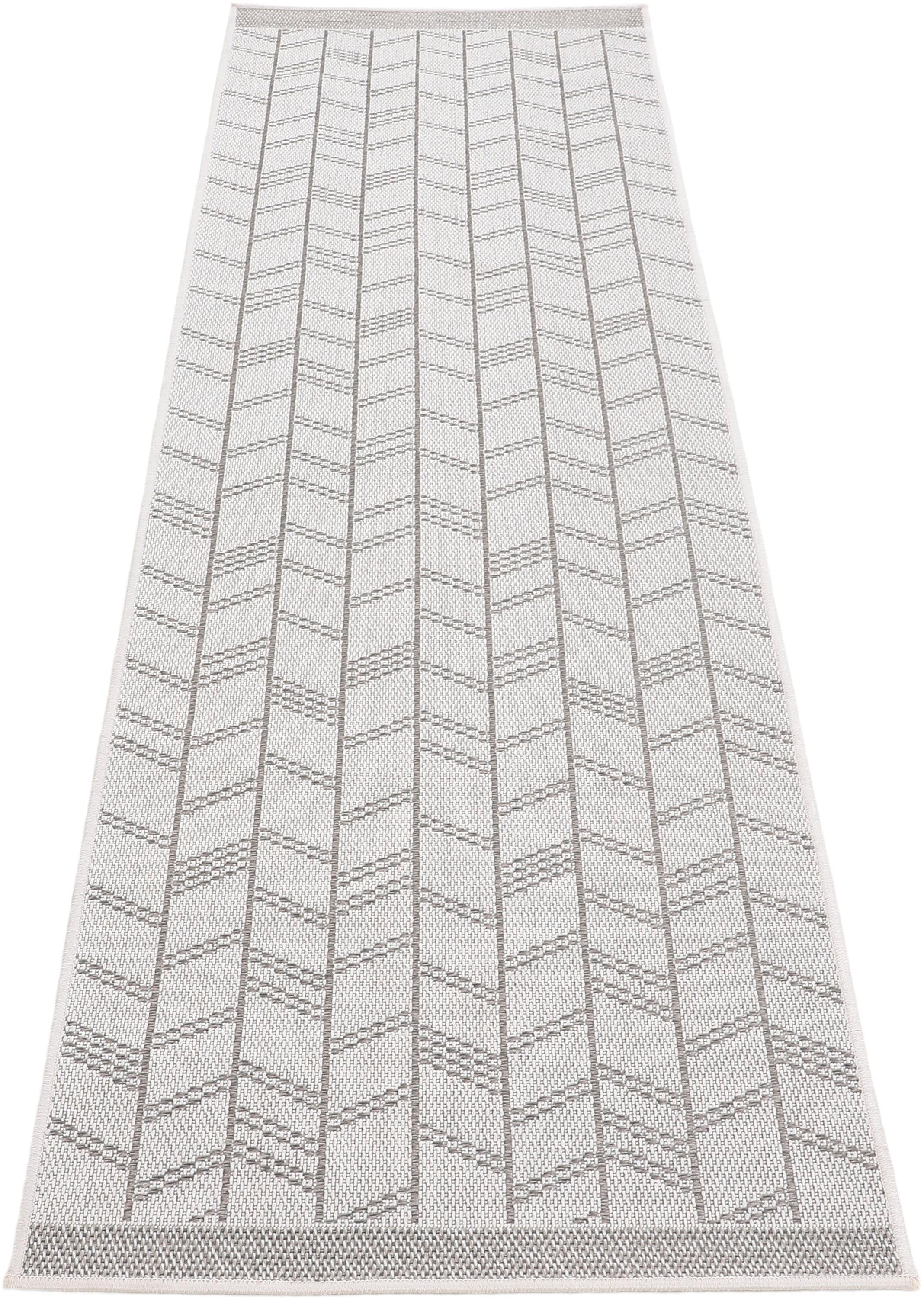 carpetfine Läufer »Boho 102«, rechteckig, 4 mm Höhe, robustes Flachgewebe, Sisal Optik, UV-beständig, Außenbereich