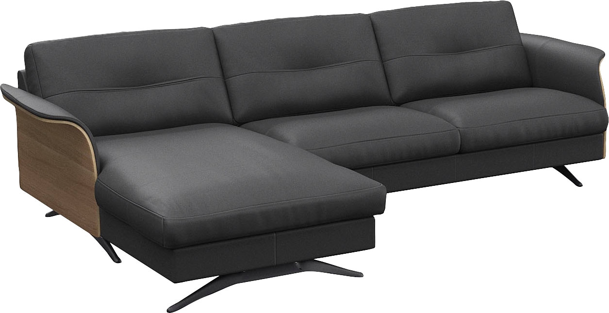 FLEXLUX Ecksofa »Glow, super bequem durch hochwertigem Sitzaufbau mit Federkern, L-Form«, Modernes skandinavisches Design