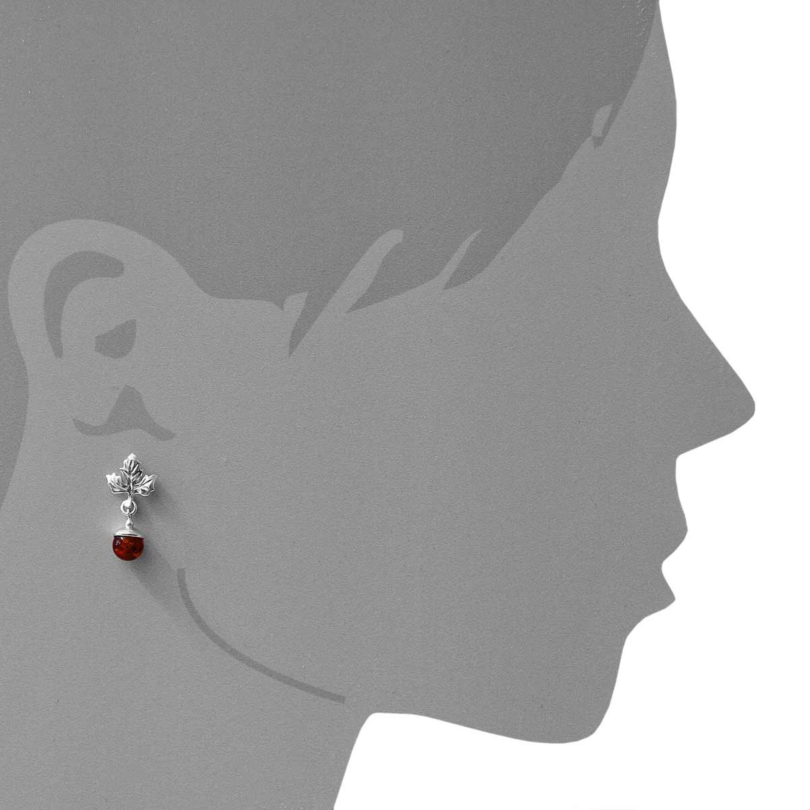OSTSEE-SCHMUCK Paar Ohrhänger »- Lientje - Silber 925/000 - Bernstein«