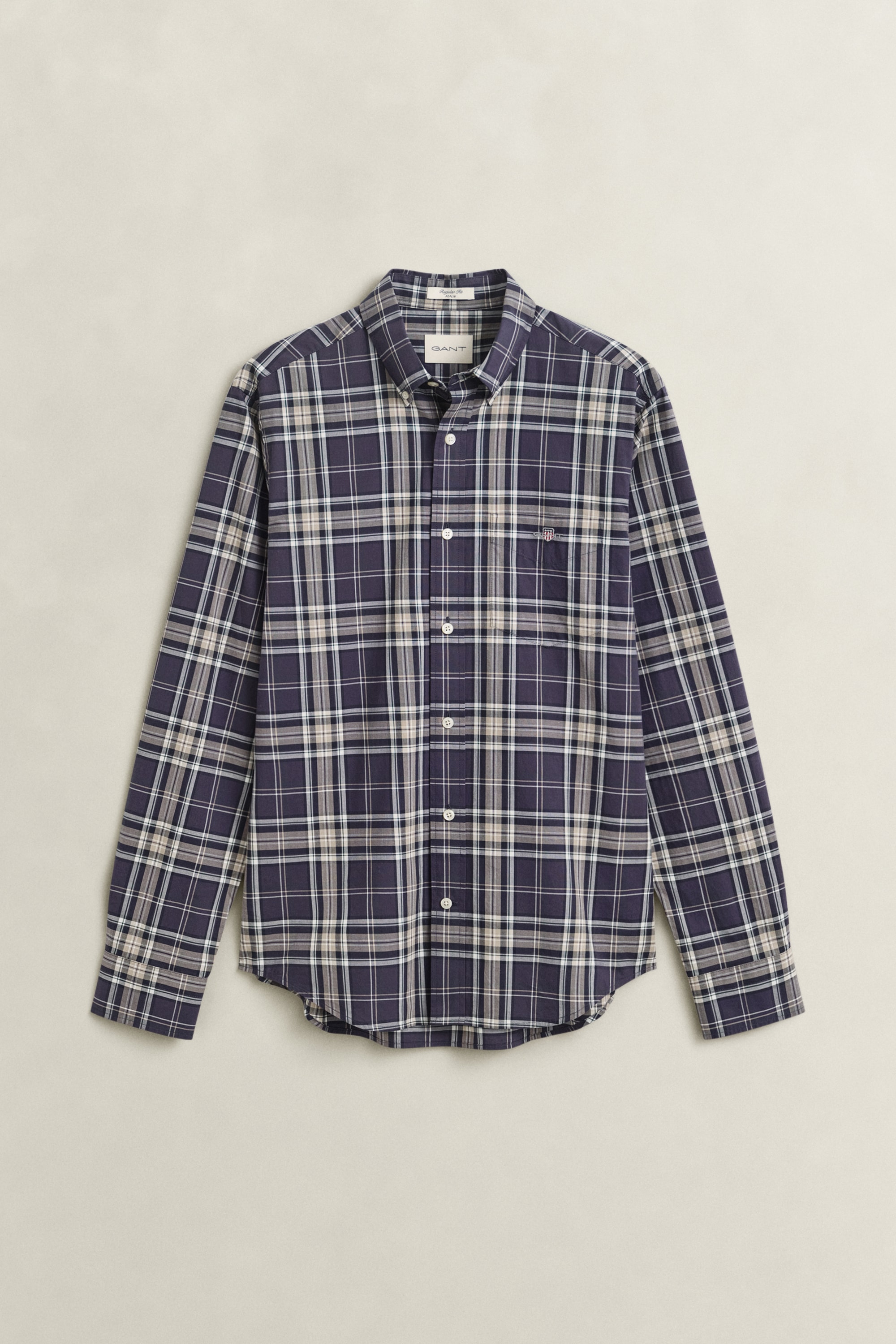 Gant Langarmhemd »REGULAR POPLIN CHECK« Button-down-Kragen, kariert