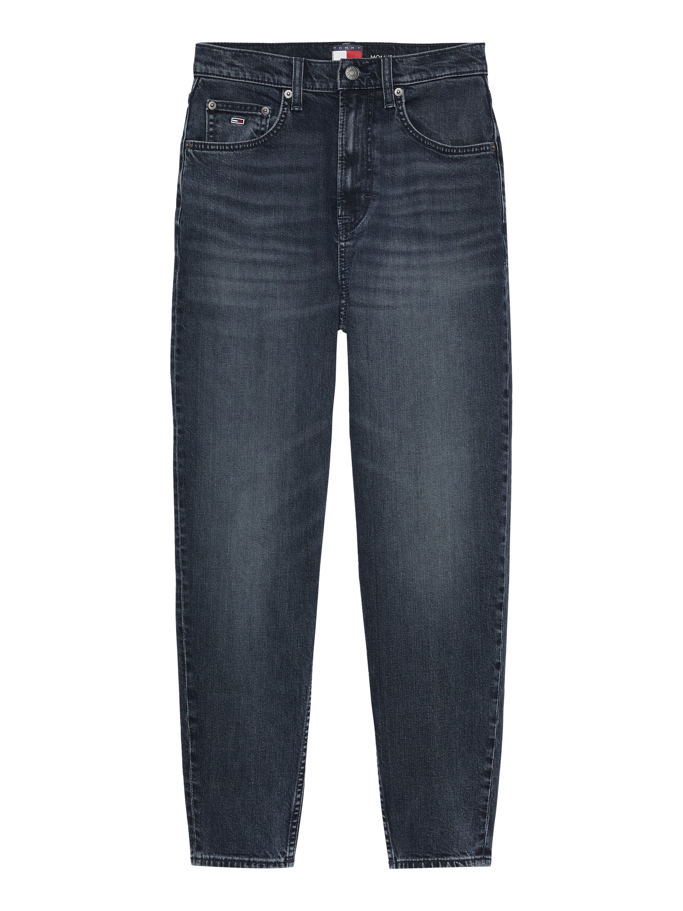 TOMMY JEANS Mom-Jeans »High waist - Mom-Jeans Tapered«, mit Logo-Stickereien, in knöchelfreier Länge