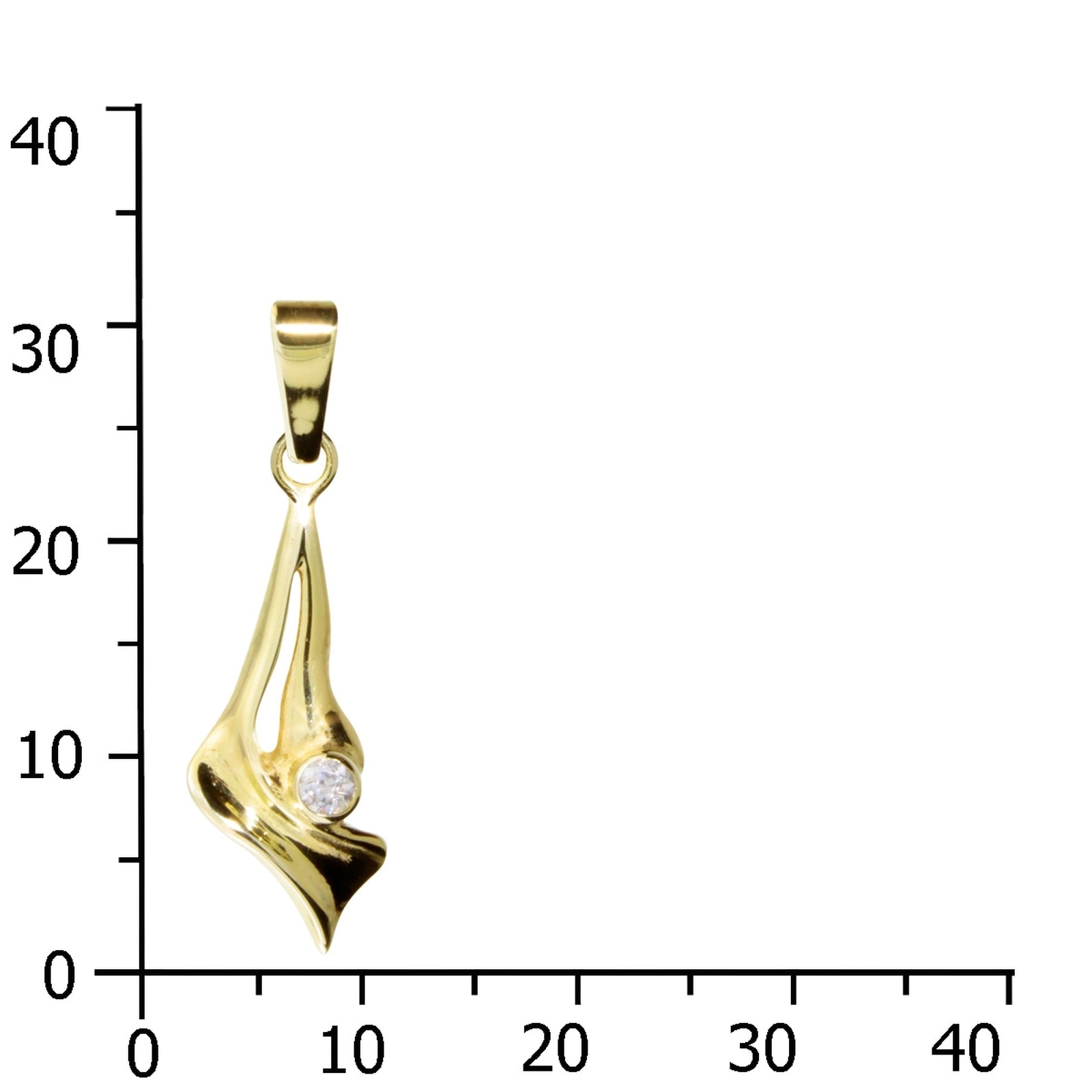 OSTSEE-SCHMUCK Kettenanhänger »- Valea - Gold 333/000 - Zirkonia«