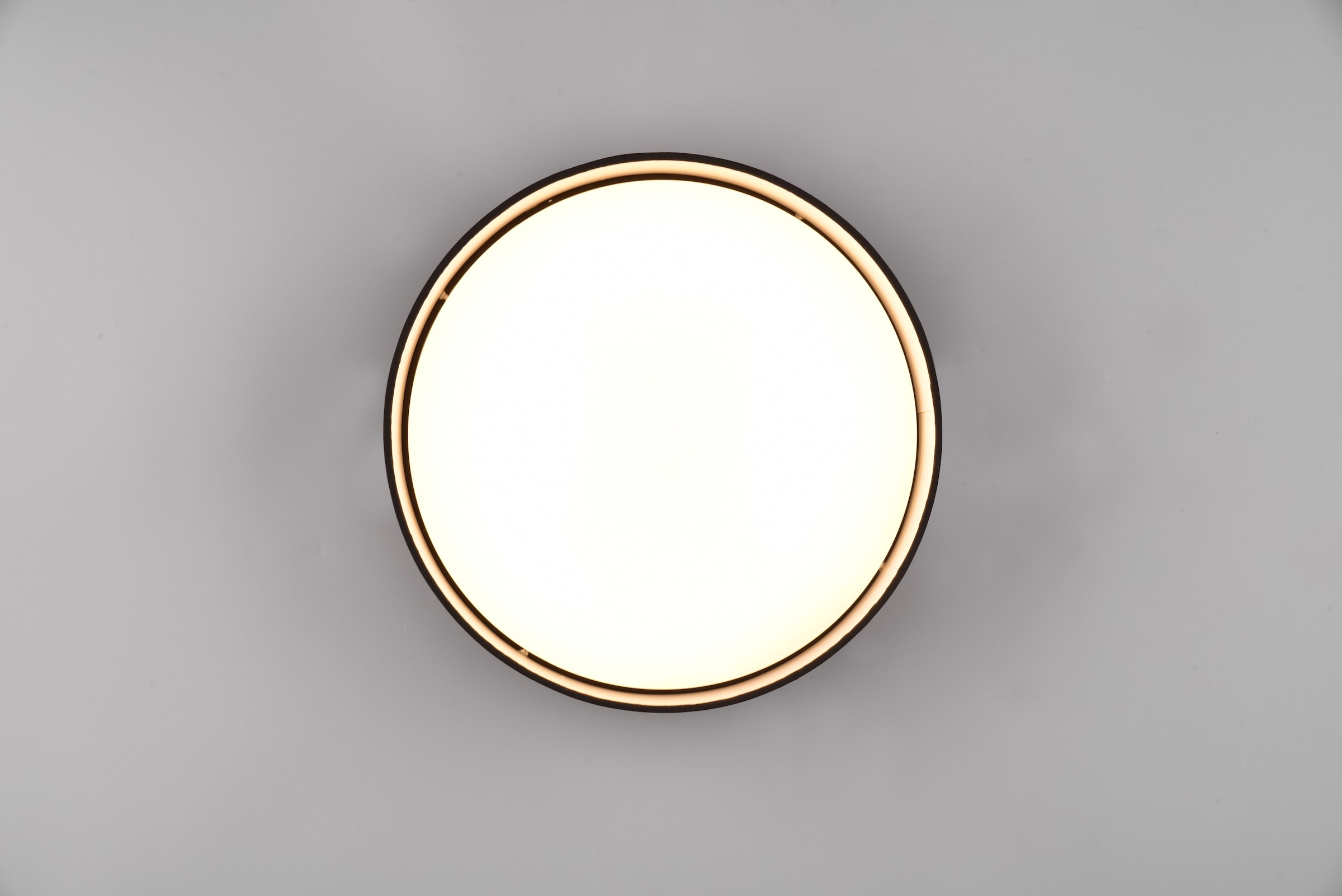 REALITY Leuchten LED Deckenleuchte »LOCARNO, runde LED Deckenlampe mit Stoffschirm, Ø 30 cm Höhe 11 cm« LED-Board 1 Stk. Warmweiß 12W LED warmweiß 3000 K, 1160 Lumen, Wohnzimmer Schlafzimmer Licht