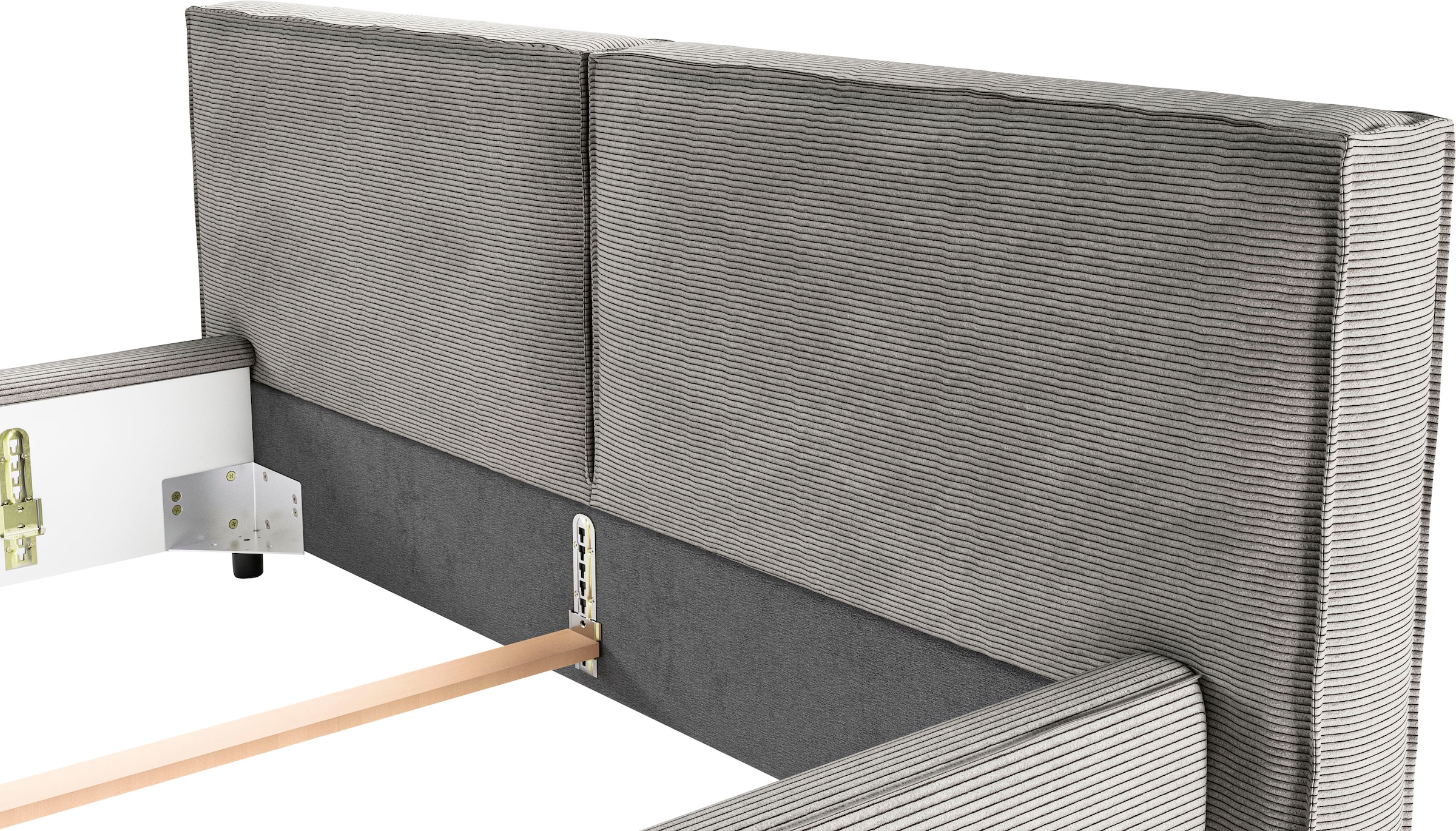 INOSIGN Polsterbett »Adrina mit Biesenoptik, Feincord und Luxus-Microfaser«, bis 280kg, auch in Überlänge 220 cm, 4 Breiten bis 200cm