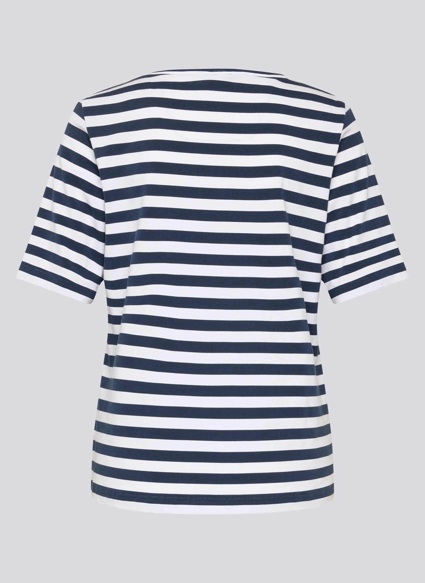 Rabe Rundhalsshirt im Streifen-Look, Halbarm