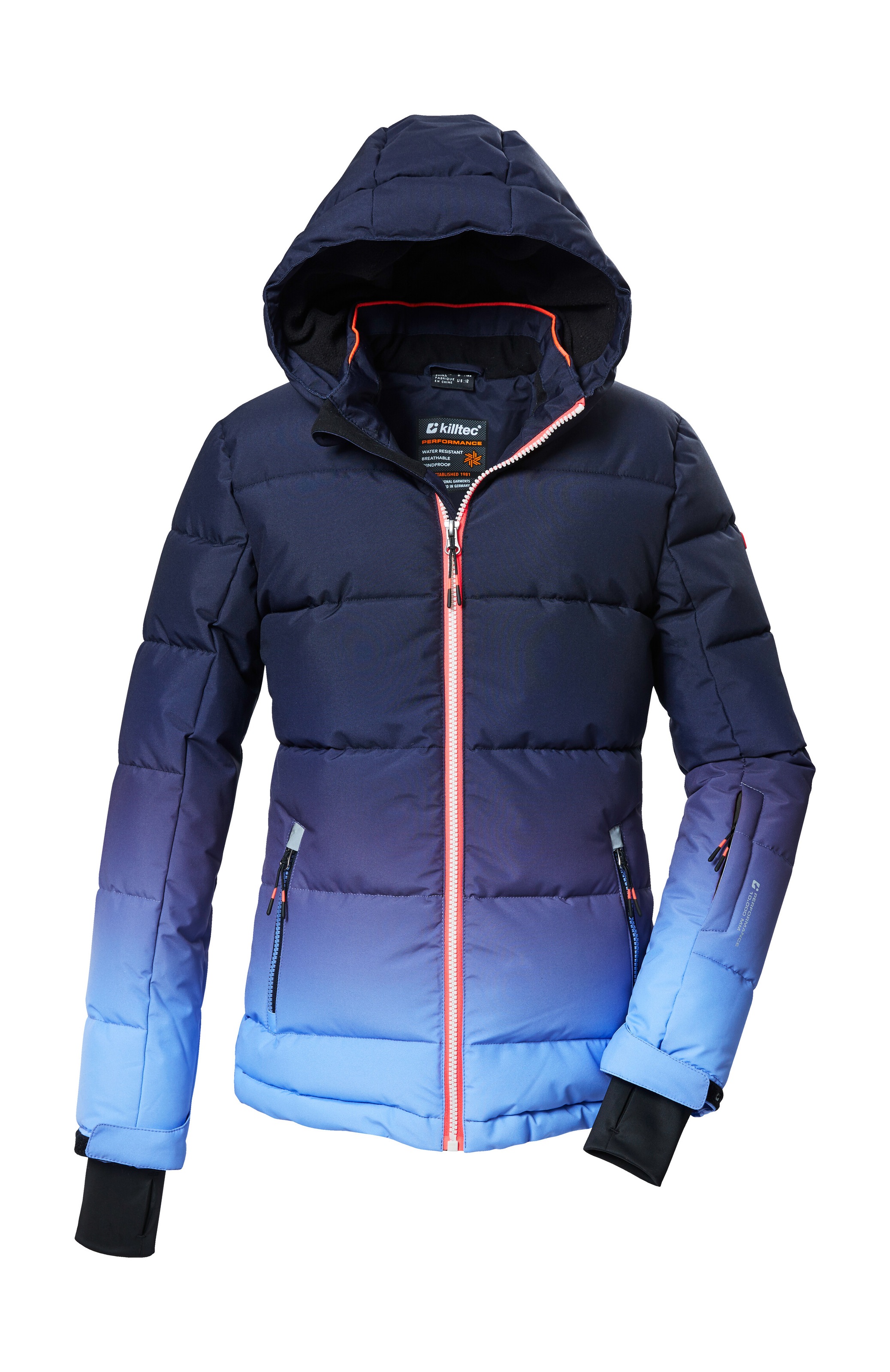 Killtec Skijacke »KSW 330 GRLS SKI QLTD JCKT«, Wasserabweisende Winterjacke, atmungsaktiv, verstellbare Kapuze