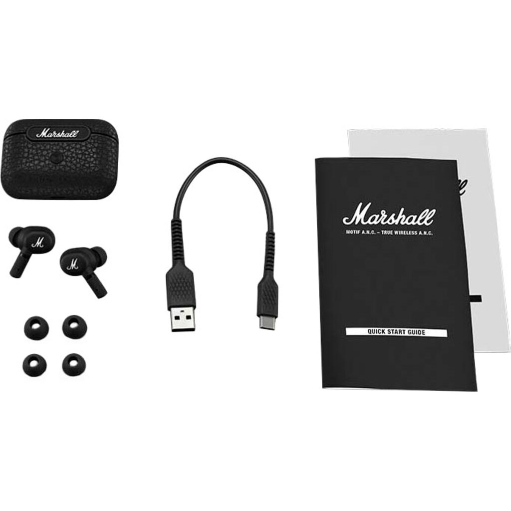 Marshall wireless In-Ear-Kopfhörer »Motif A.N.C. True-«, Bluetooth, Active Noise Cancelling (ANC)-integrierte Steuerung für Anrufe und Musik-True Wireless