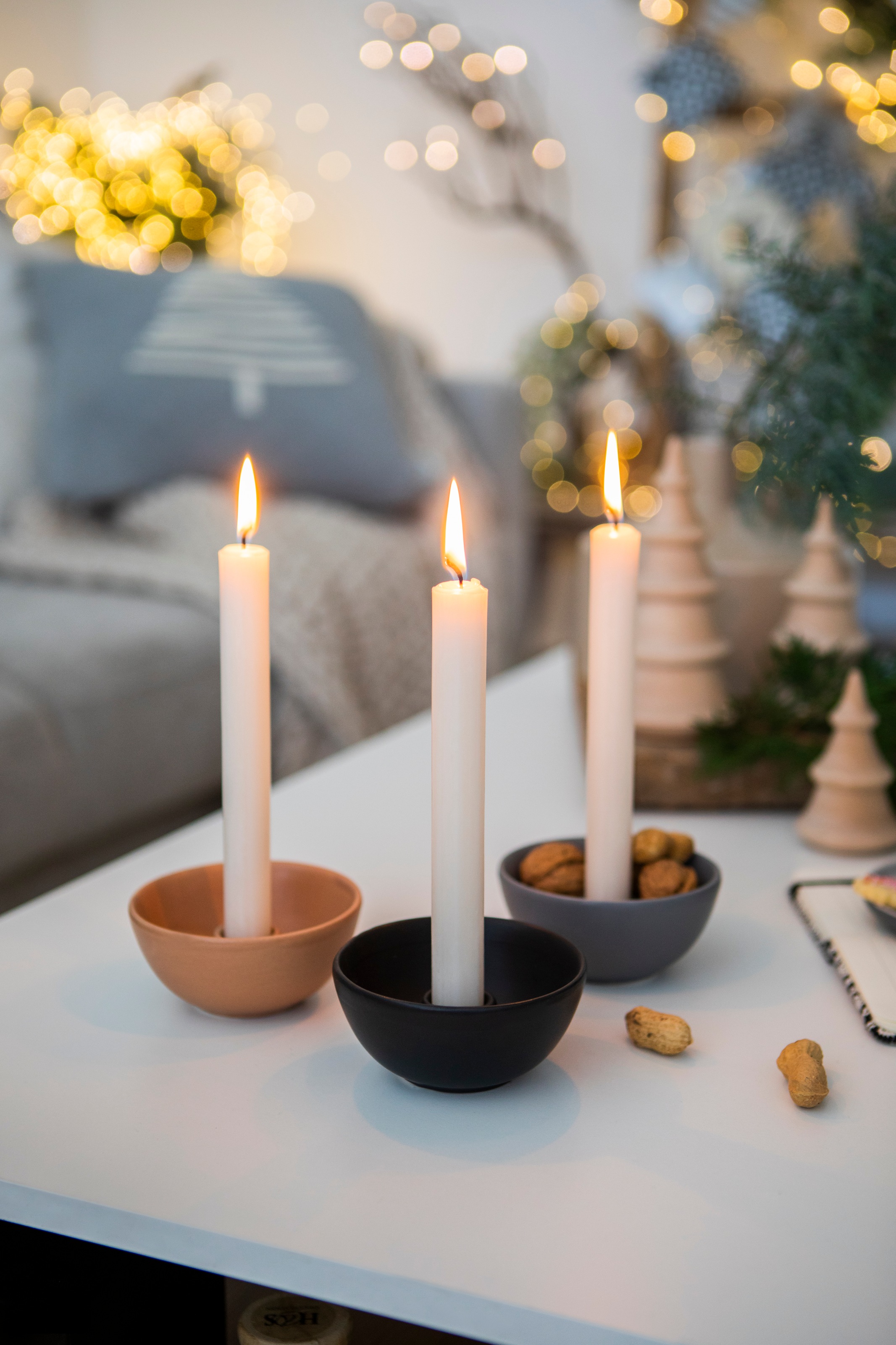 BOLTZE Kerzenleuchter »Franyo«, (Set, 3 St.), aus Stein im OTTO Online Shop