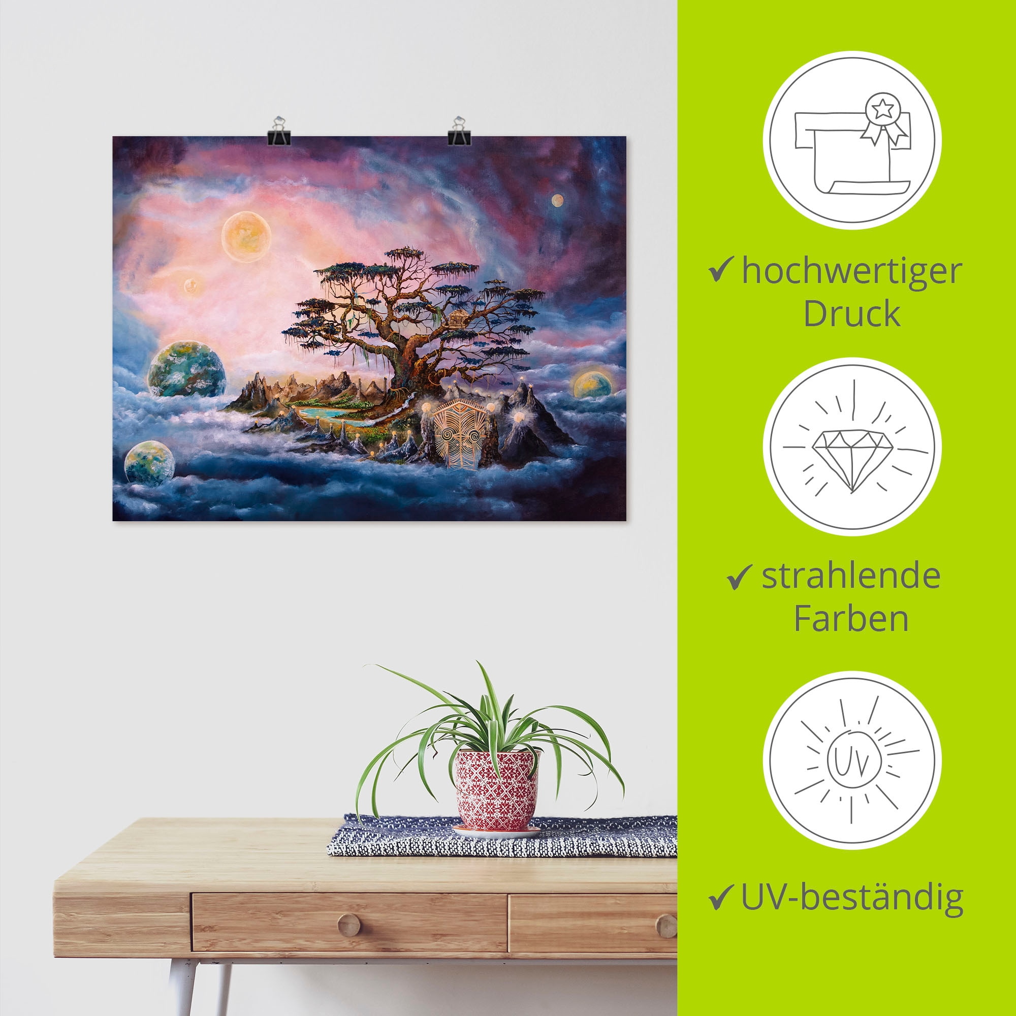 Artland Wandbild »Der Weltenwächter«, klassische Fantasie, (1 St.), als Leinwandbild, Poster in verschied. Größen