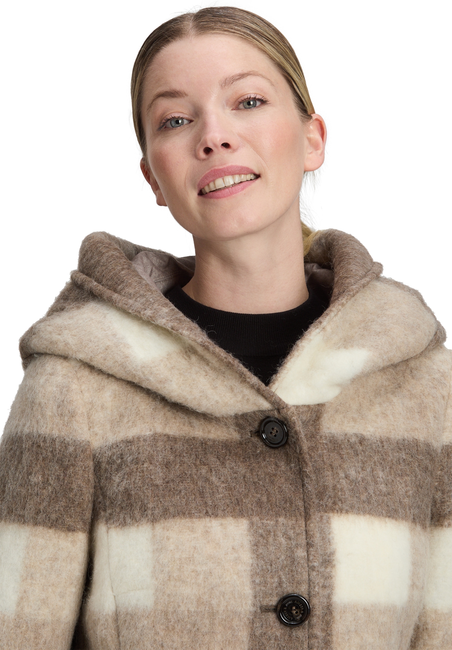 Amber & June Kurzjacke »Kurzmantel mit Kapuze«