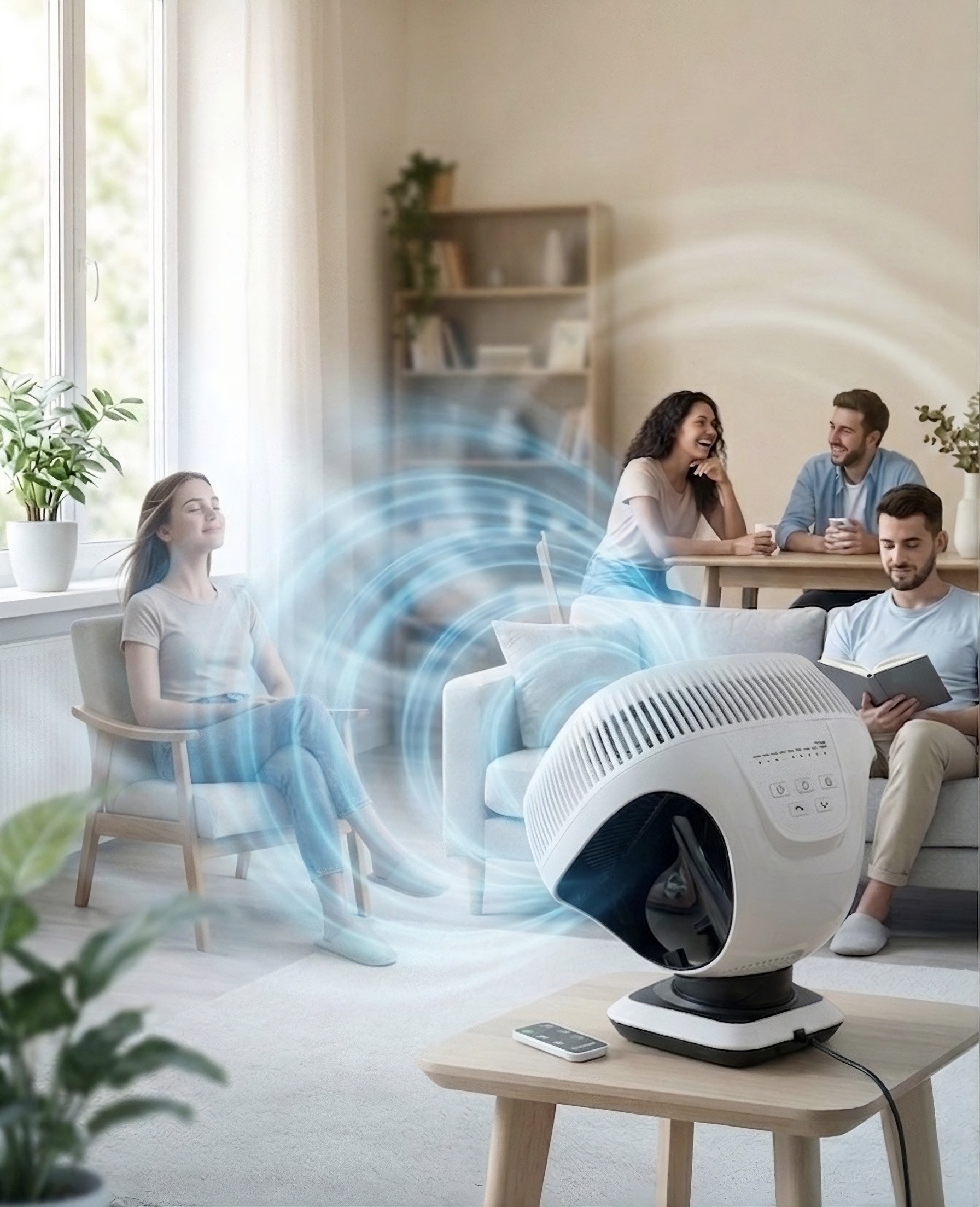 SALCO Tischventilator »SST-261« 8 Geschwindigkeiten, 80°-Oszillation & Neigung, Timer, Fernbedienung