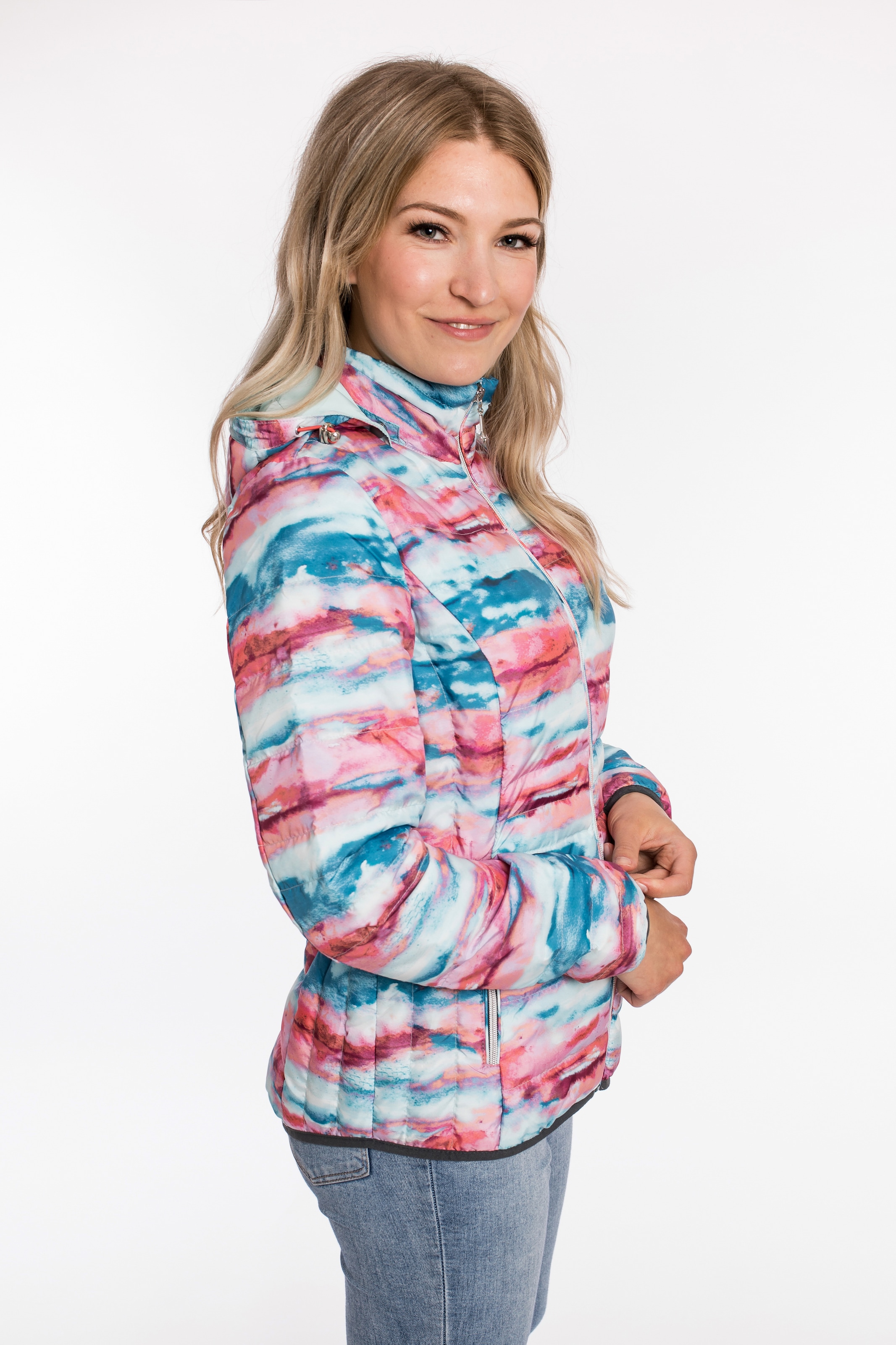 DEPROC Active Winterjacke »WILDCAT HILL Women«, Steppjacke mit außergewöhnlichem Design