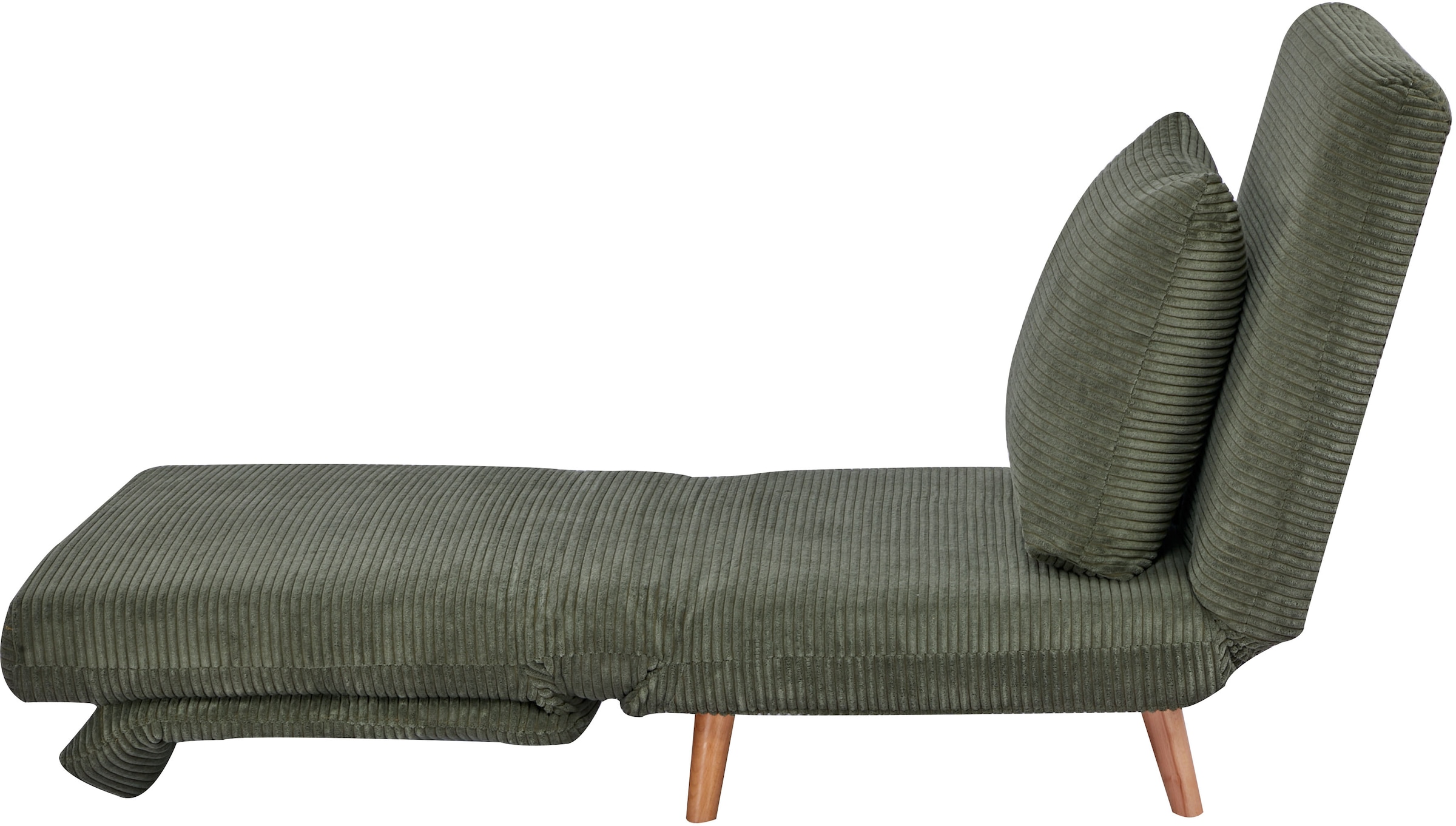 INOSIGN Sessel »AINSLEY«, wandelbar zum Gästebett, Schlafsofa, Webstoff u. Cord-Bezug