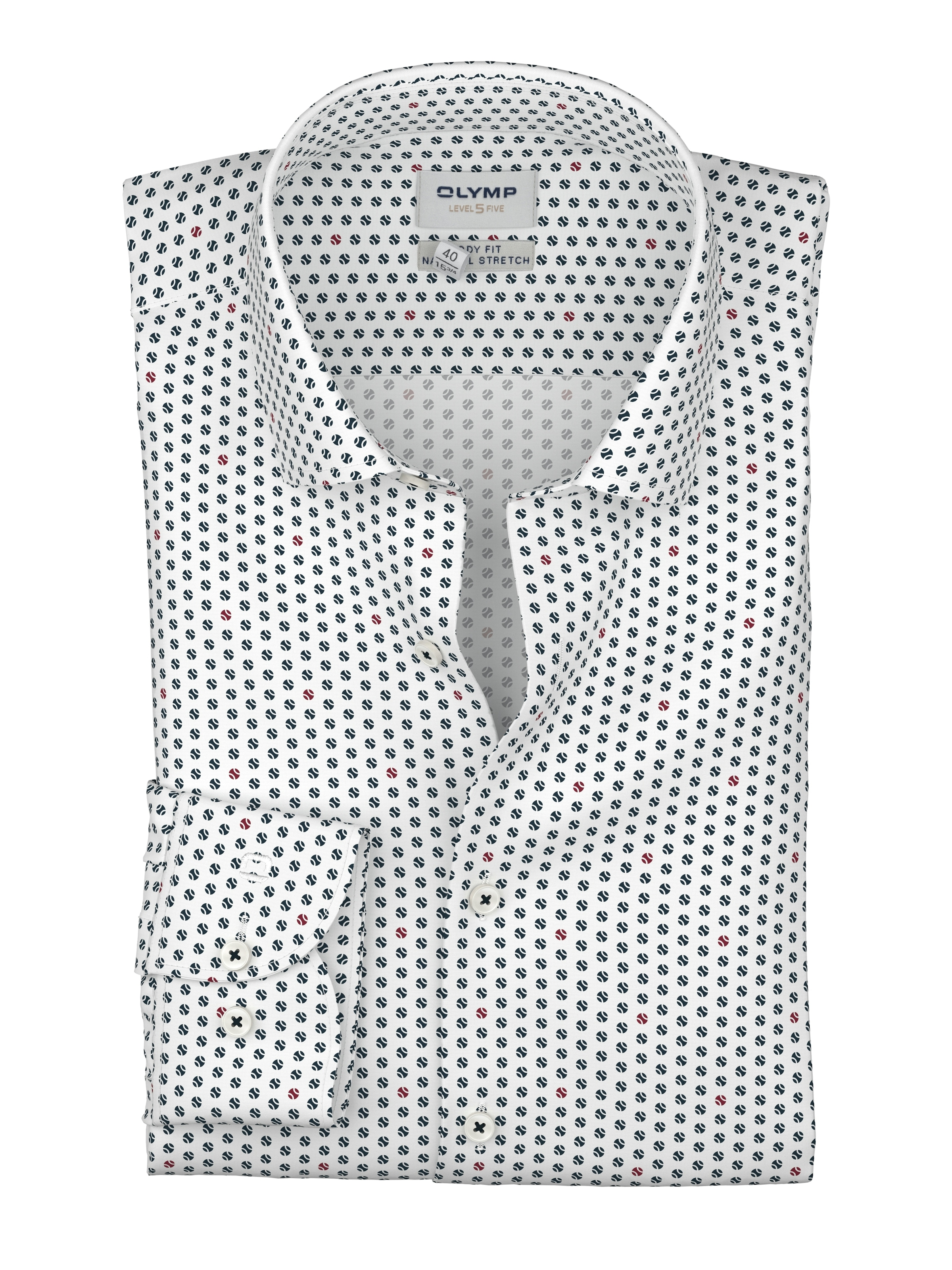 OLYMP Langarmhemd »Level 5« body fit, Kentkragen, Businesshemd