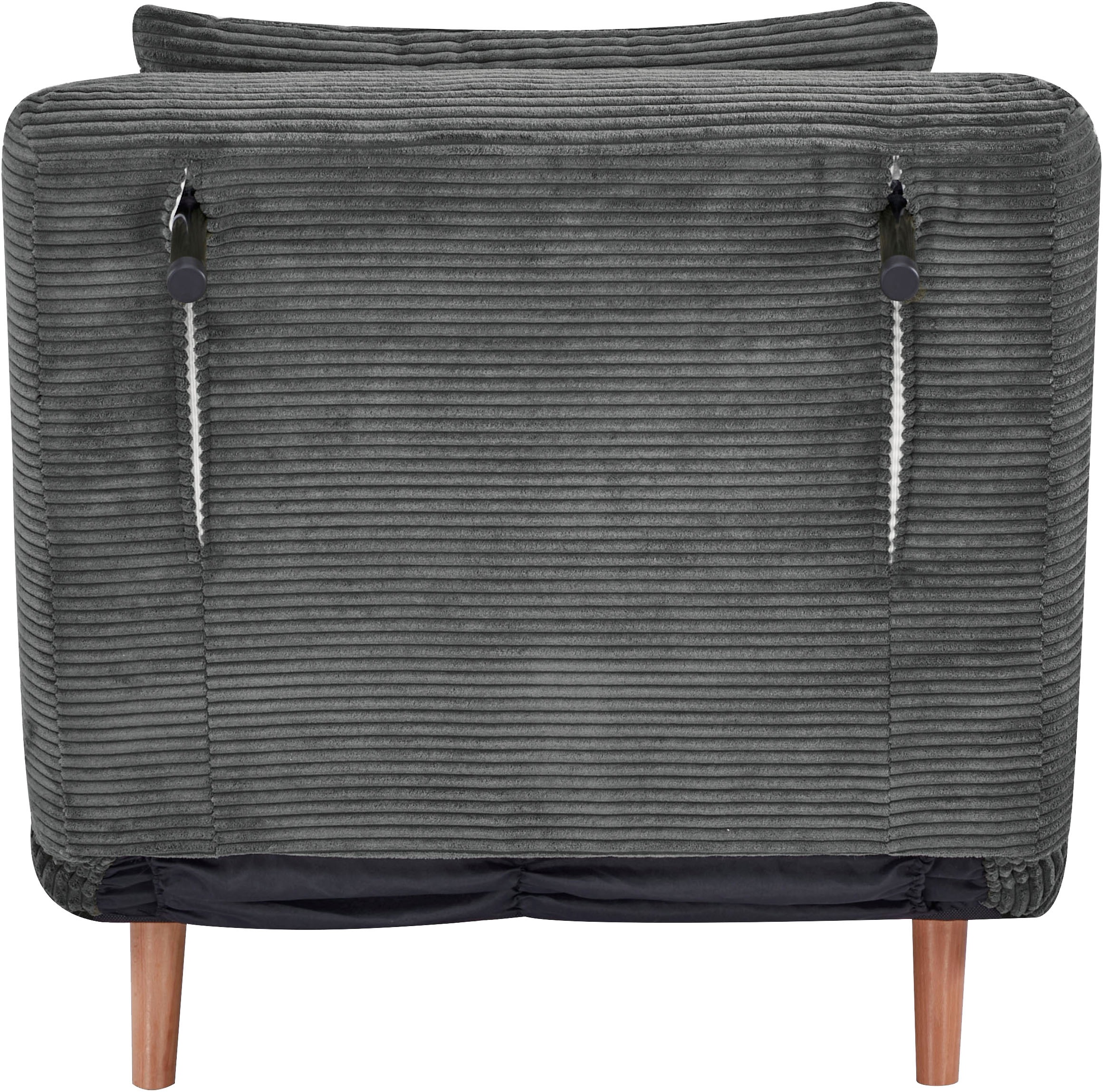 INOSIGN Sessel »AINSLEY« wandelbar zum Gästebett, Schlafsofa, Webstoff u. Cord-Bezug