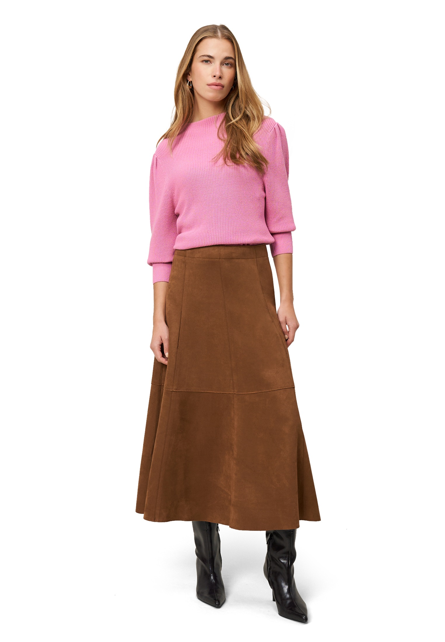 Zero Strickpullover »Strickpullover mit Ballonärmeln«