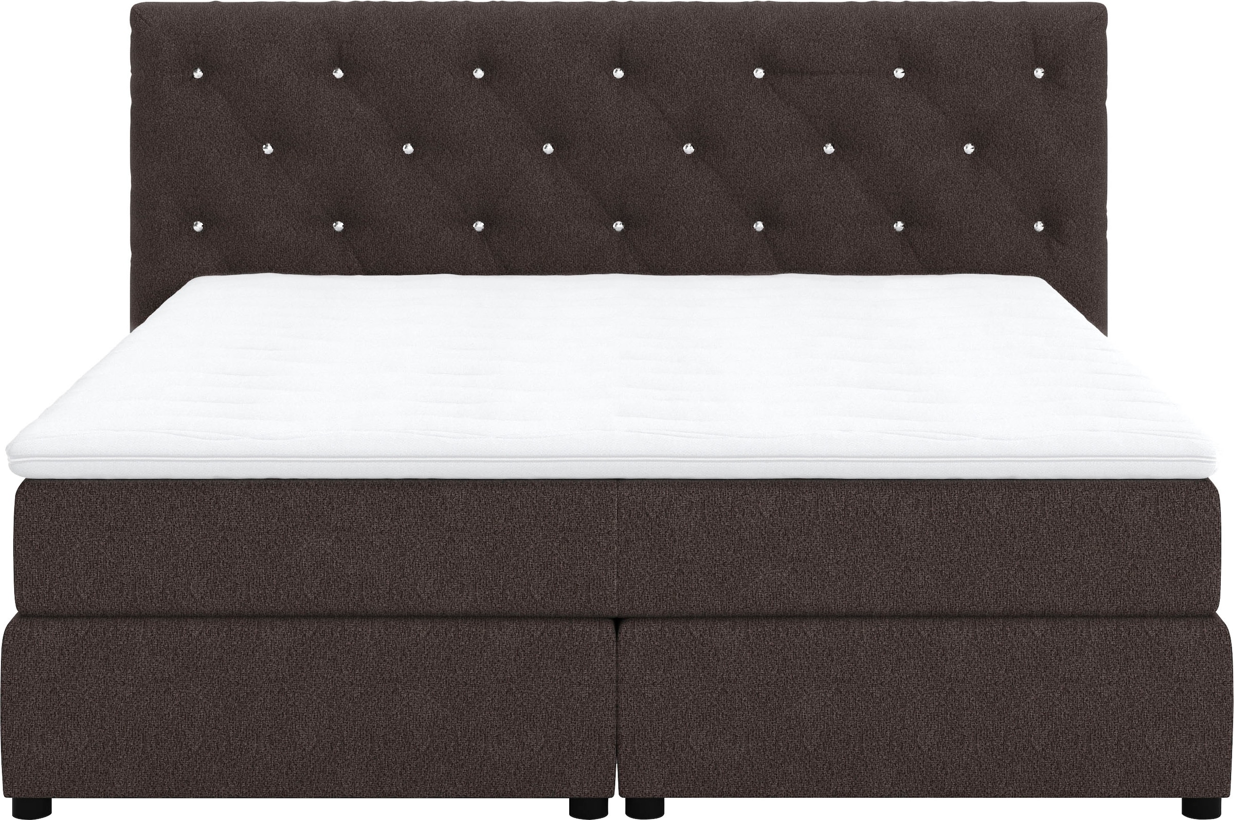 COTTA Boxspringbett »Castle« mit Strasssteinen im Kopfteil, inkl. Topper