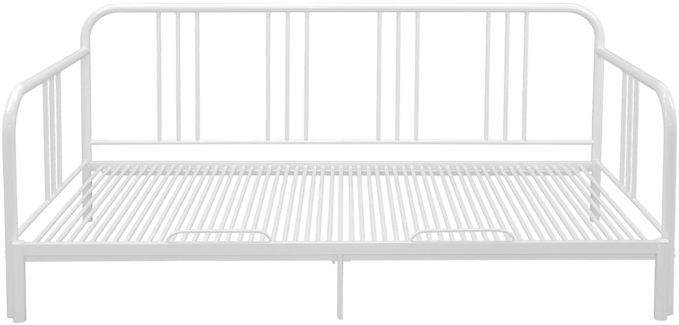 OTTO home Metallbett »Trento Bett Bettgestell Bestseller Doppelbett Ausziehbett« Bestseller Gästebett Sofabett Schlafzimmer,  Daybett mit Ausziefunktion im Landhausdesign weiß