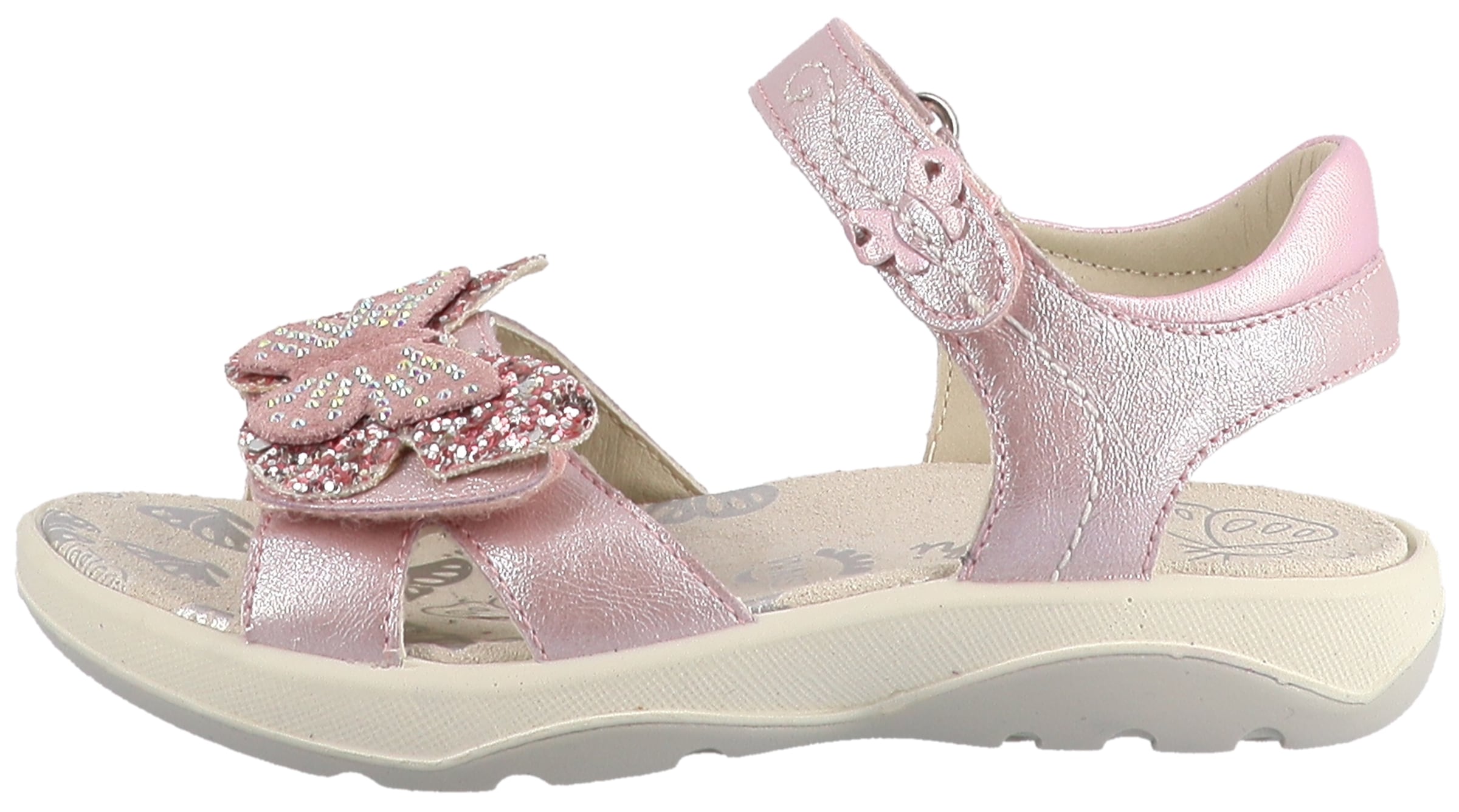 Lurchi Sandale »Farfalla«  , Klettschuh mit Strasssteinen, Größenschablone zum Download