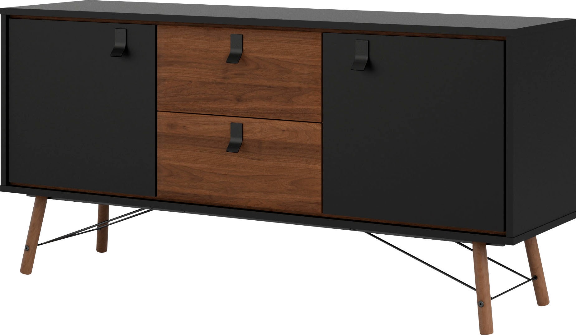 andas Sideboard »Ry Aufbewahrung, Schubladenschrank,« Breite 150 cm, Höhe 72 cm, Kommode mit 2 Türen und 2 Schubläden