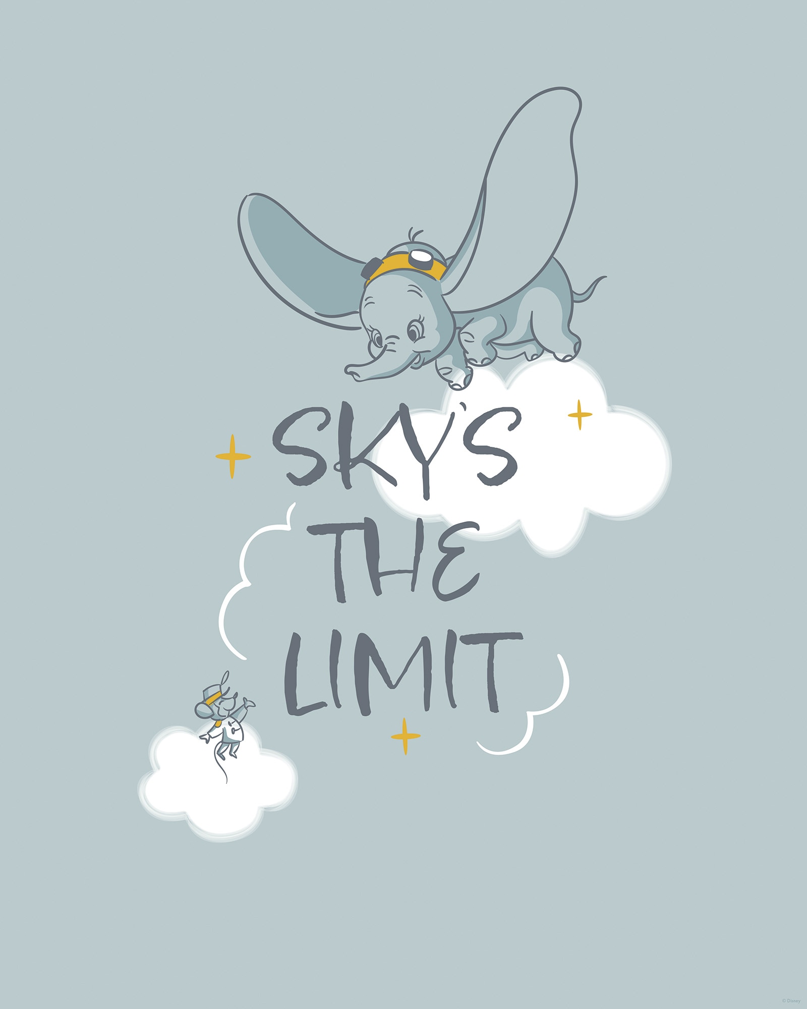 Komar Wandbild »Disney Dumbo Sky`s the Limit«, Disney, (Set, 1 St.), 40 x 50 cm (Breite x Höhe) - Kinderzimmer, Dekoration