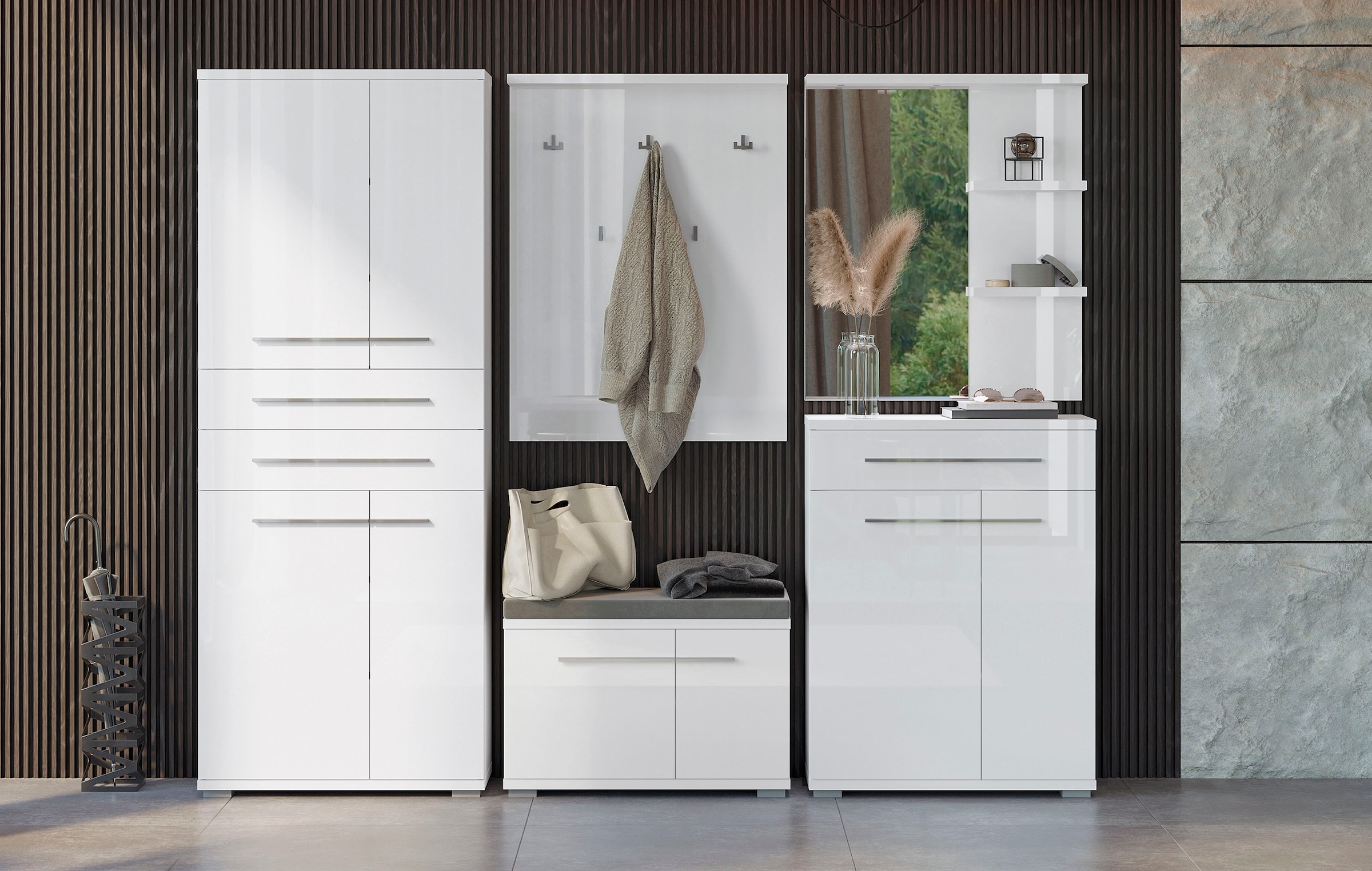 Places of Style Schuhschrank »Piano«, UV lackiert, hochglänzend, Soft-Close Funktion