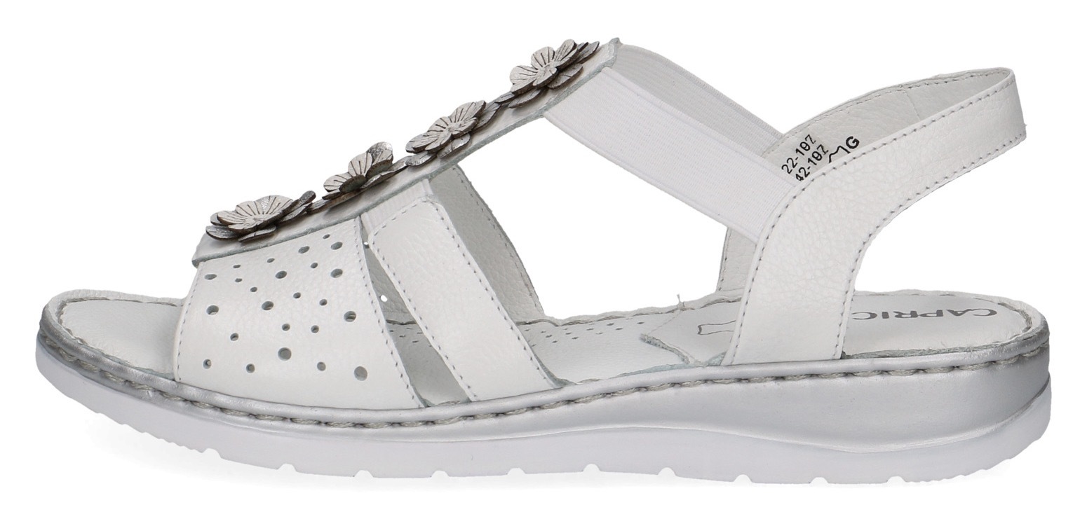 Caprice Sandale, Sommerschuh, Sandalette, Riemchensandale, mit Blütendeko