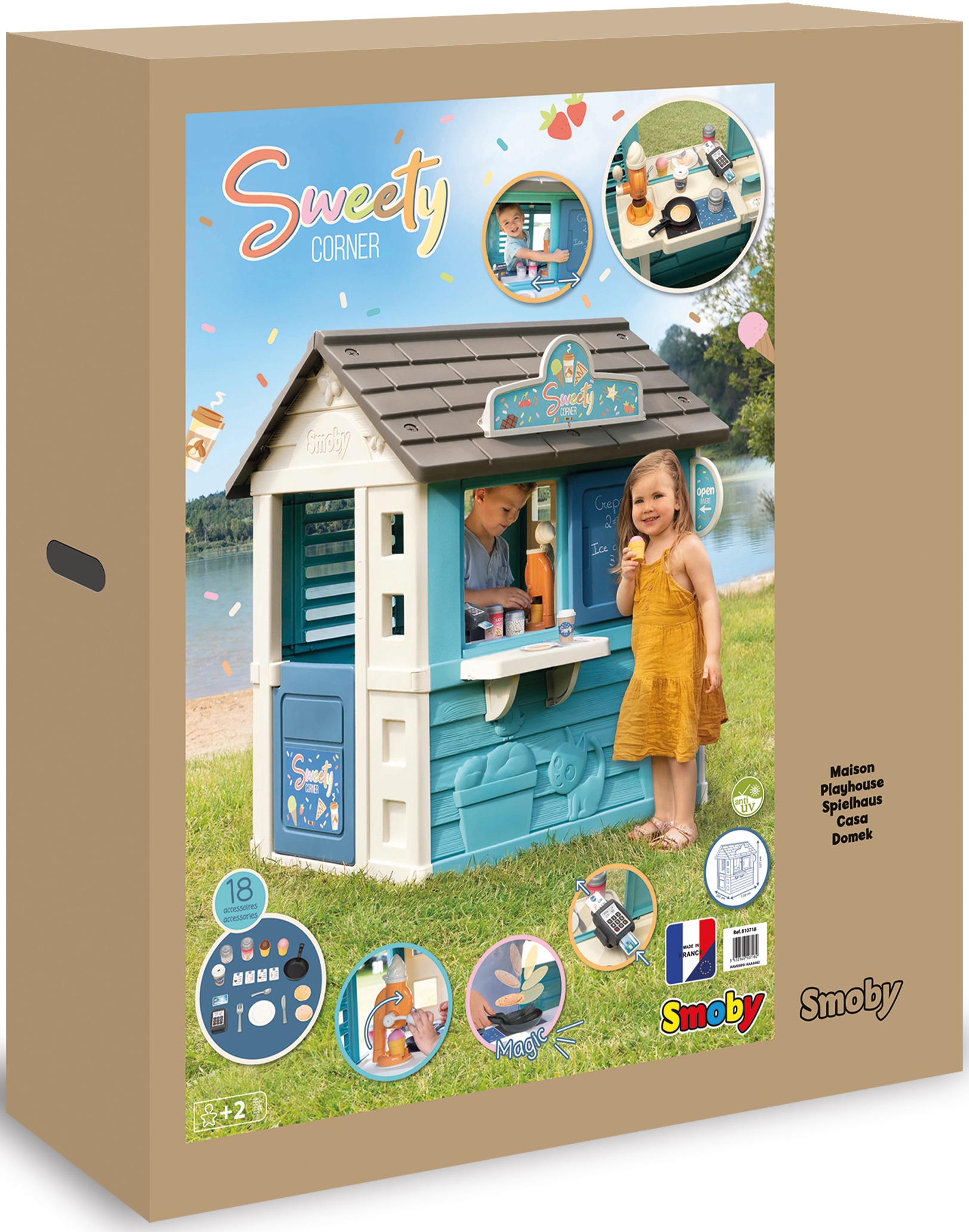 Smoby Spielhaus »Sweety Corner«, mit Verkaufstheke und viel Zubehör