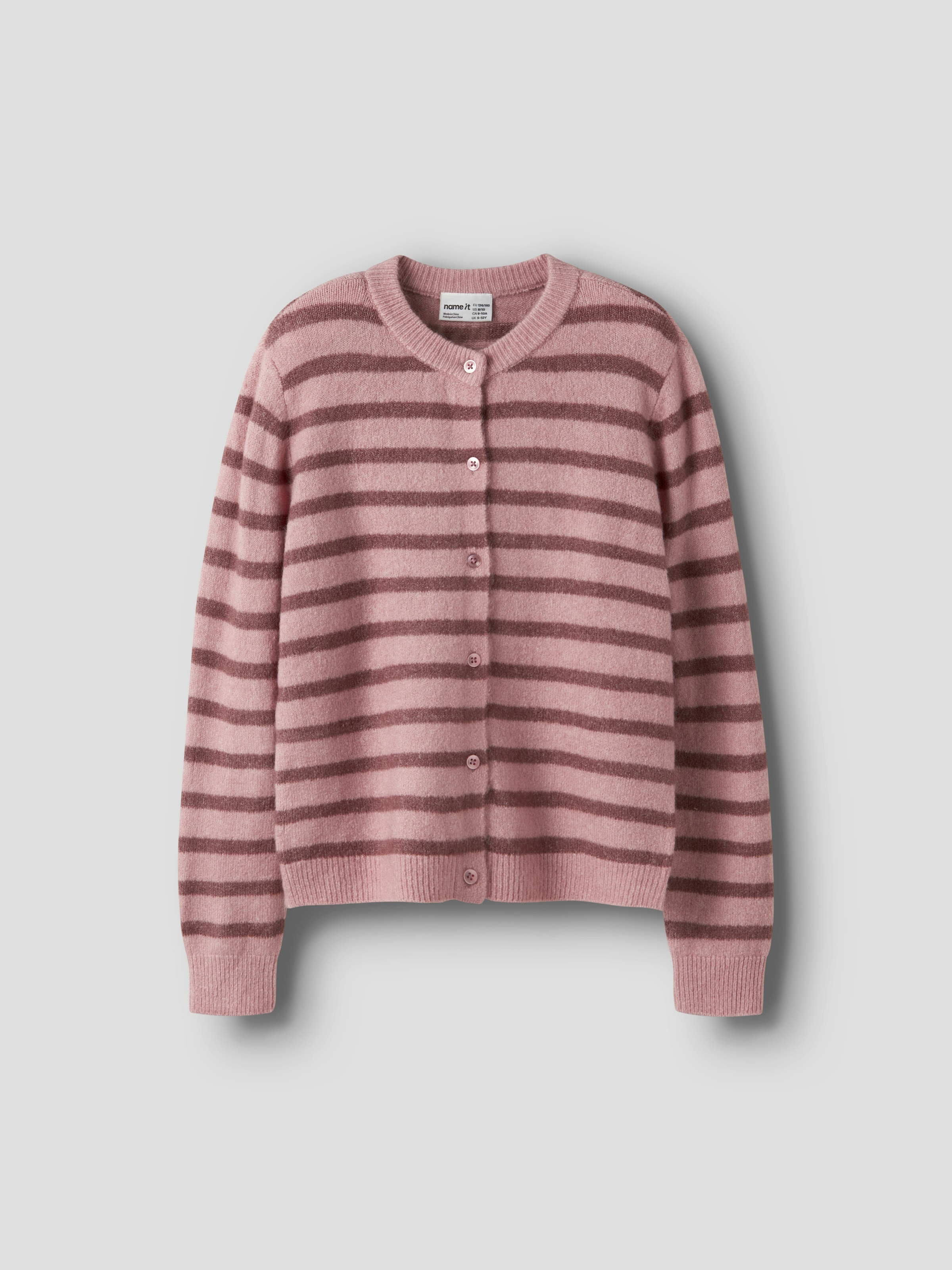 Name It Strickjacke »NKFNERINA LS KNIT CARD« Materialmix, regular fit