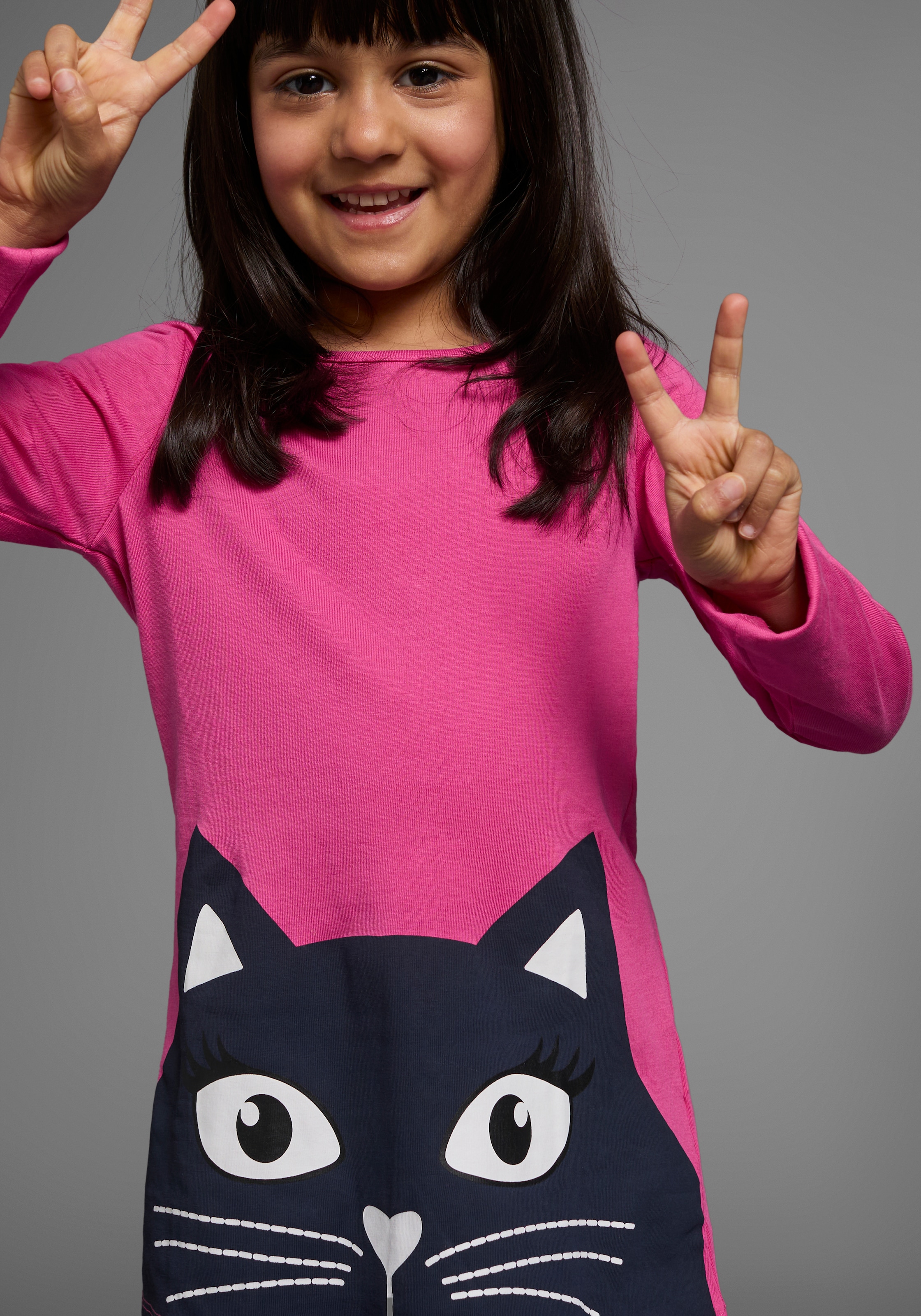 KIDSWORLD Langarmshirt »für kleine Mädchen«, (2 tlg., 2er-Pack), Langarm, lässige Passform