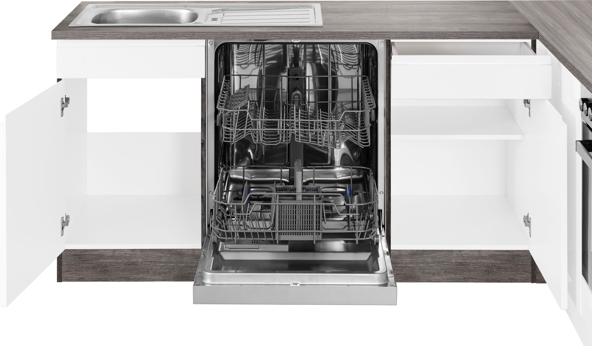 KOCHSTATION Winkelküche »KS-Virginia« Stellbreite 220/220 cm, wahlweise mit E-Geräten