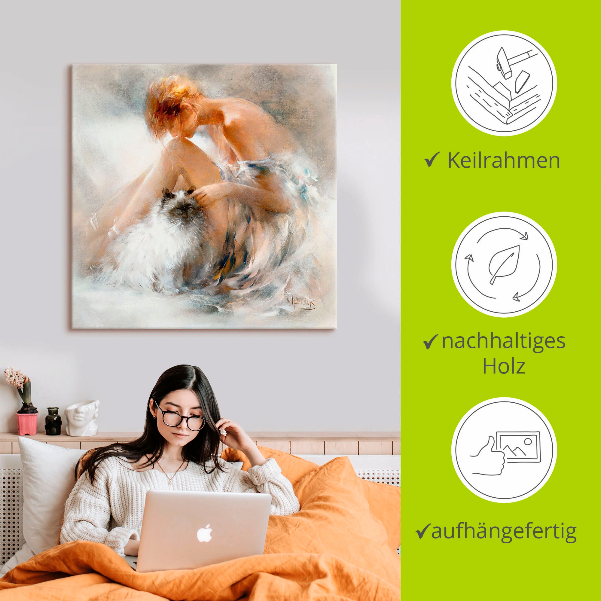 Artland Wandbild »Verlangen«, Frau, (1 St.), als Leinwandbild, Poster, Wandaufkleber in verschied. Größen