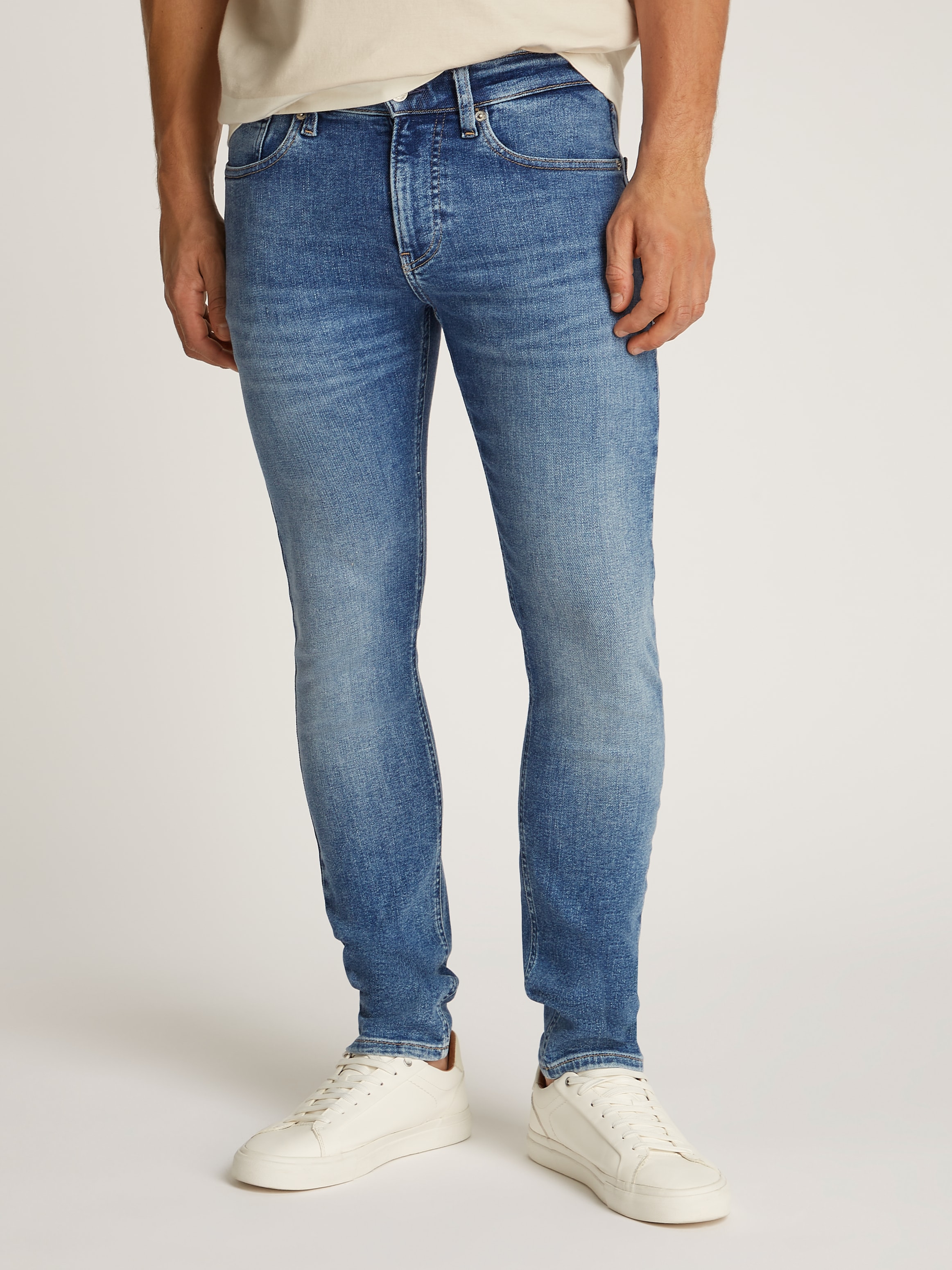 Calvin Klein Jeans Stretch-Jeans »SKINNY«, Coinpocket, Logostickerei