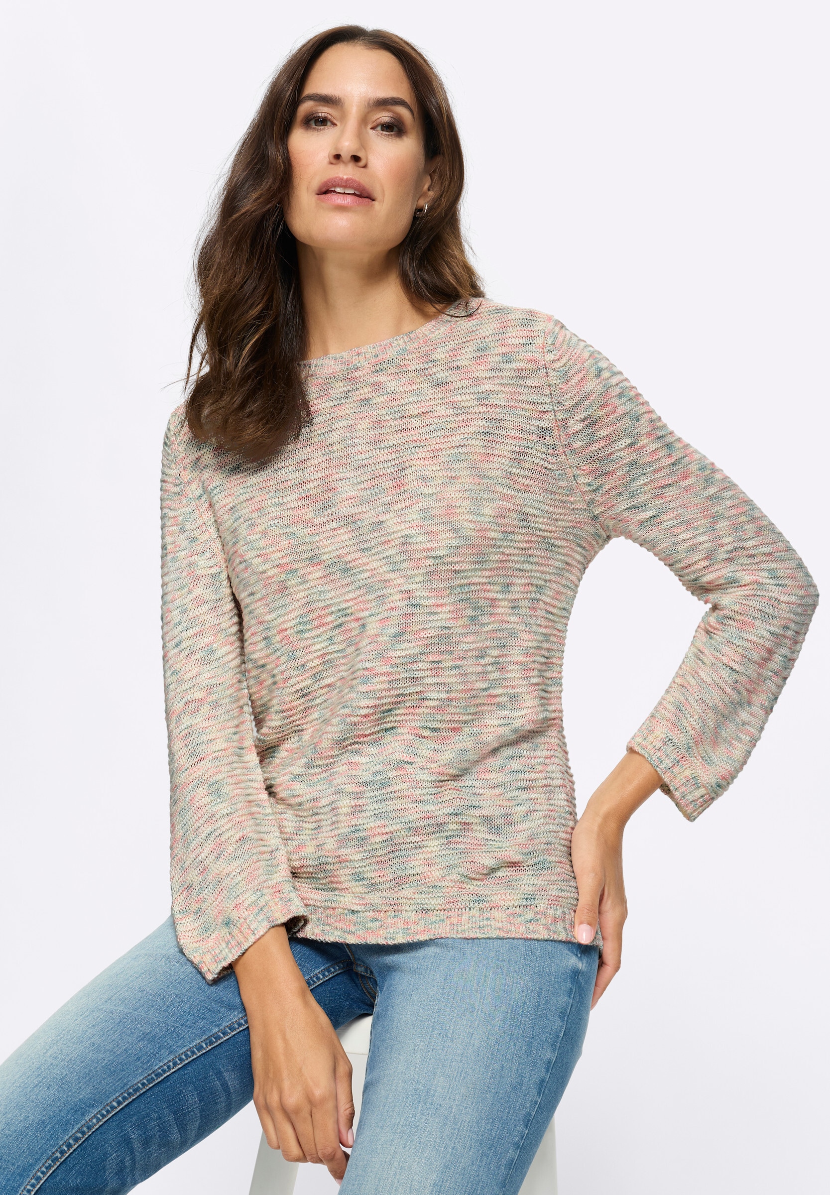 Witt Strickpullover »Rundhals-Pullover Rundhalspullover in Flammgarn«