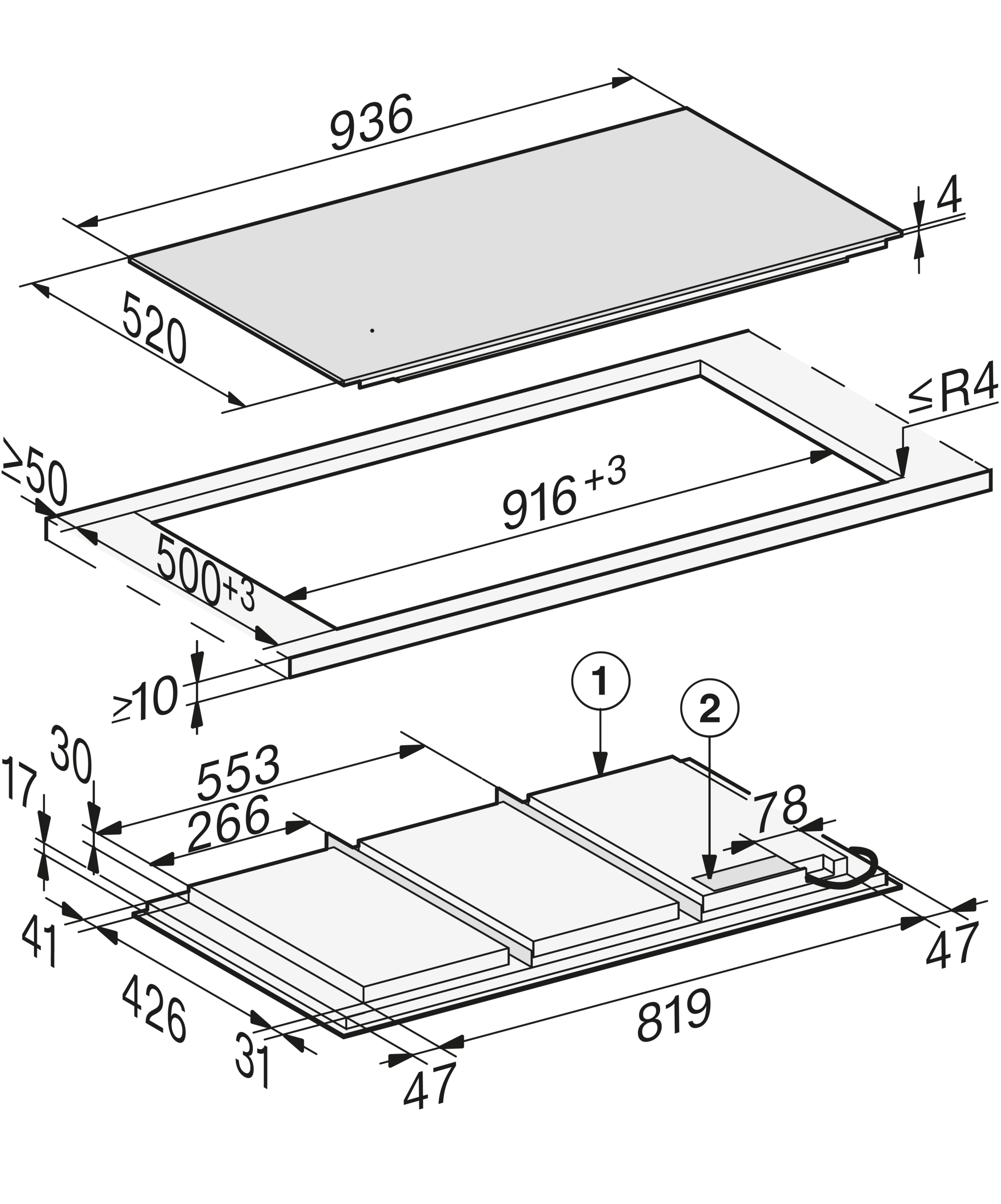 Miele Flex-Induktions-Kochfeld »KM 7697 FL«