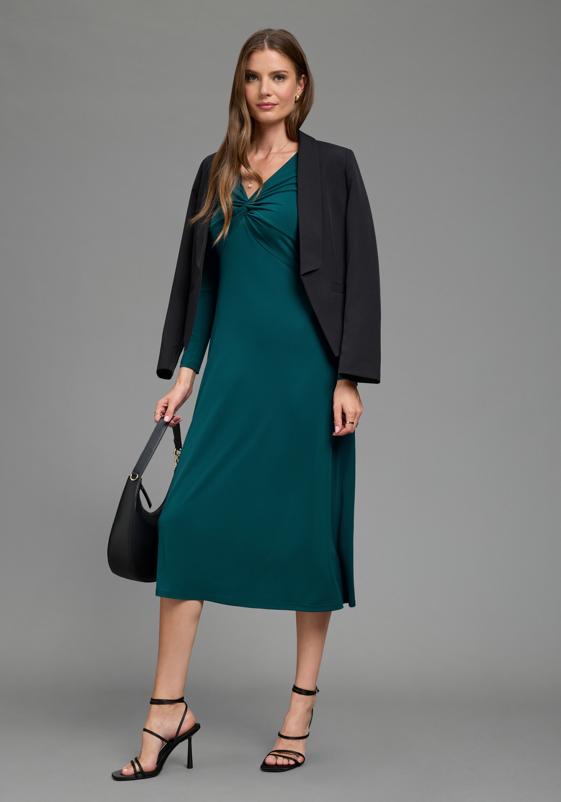 Laura Scott Abendkleid aus weicher Stretchware, figurbetonte Passform, wadenlang