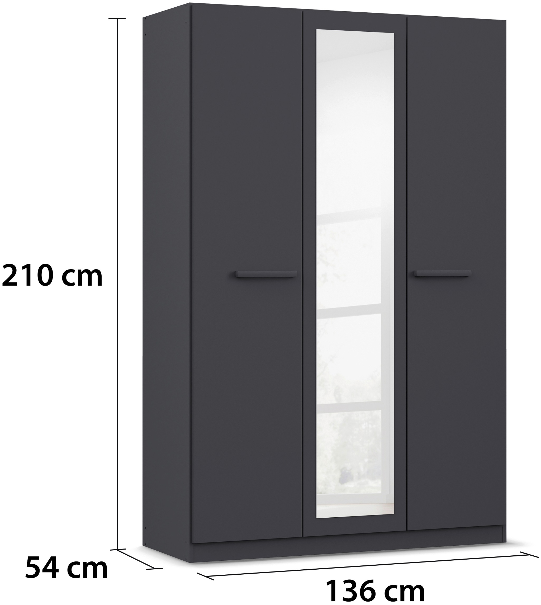 rauch Drehtürenschrank »Kleiderschrank Schrank Garderobe Garderobenschrank Stauraumwunder MODI«, inkl. Stoff-Organizer mit 6 Fächern optionaler Spiegel MADE IN GERMANY