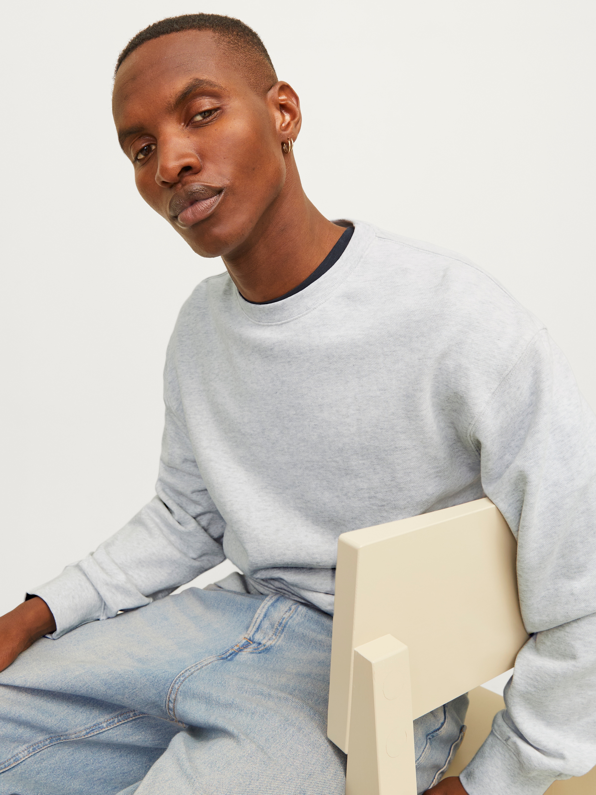Jack & Jones Sweatshirt »JJECHARGE SWEAT CREW NECK NOOS«, mit Rippbündchen
