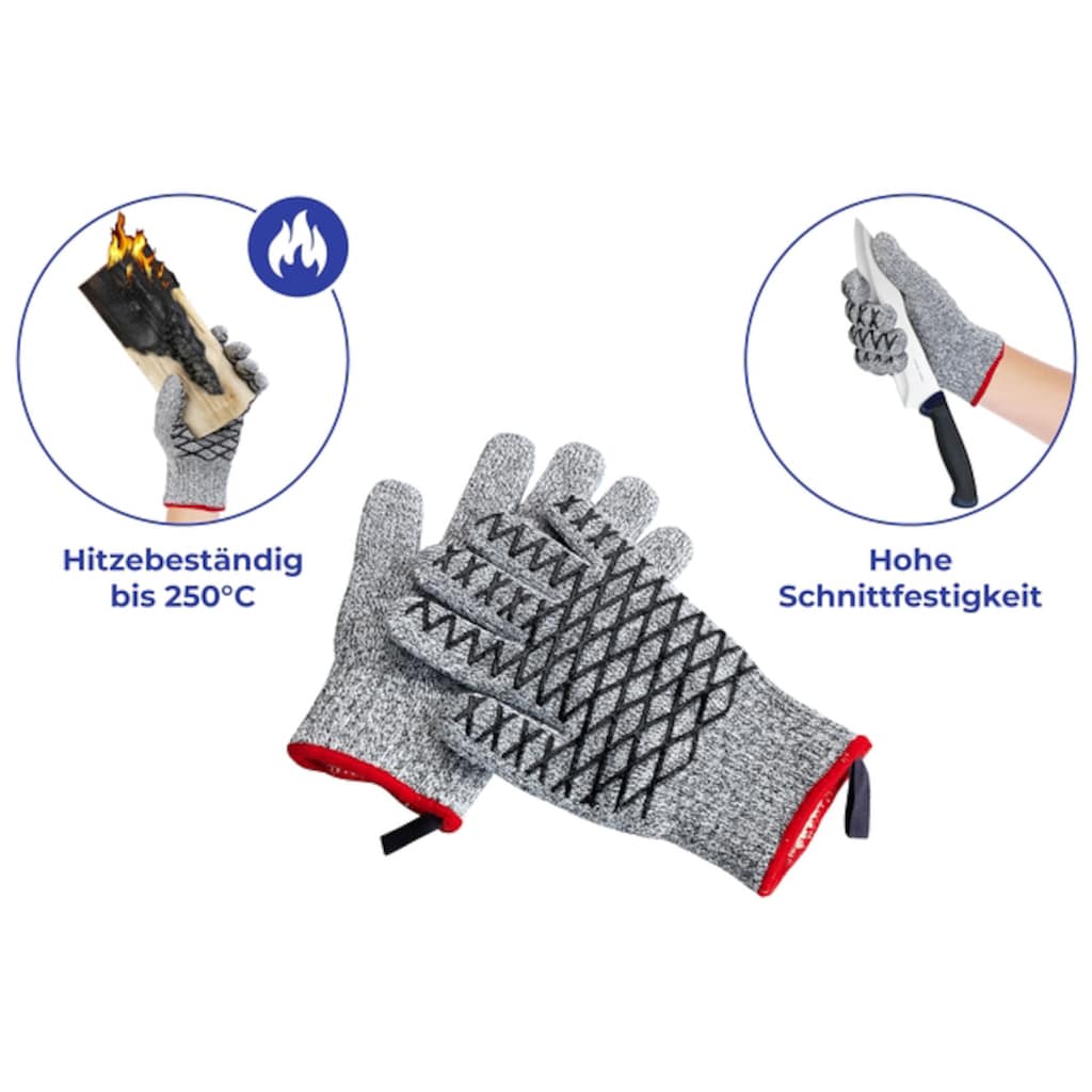 Maximex Grillhandschuhe »2in1«, (Set, 2 tlg.)