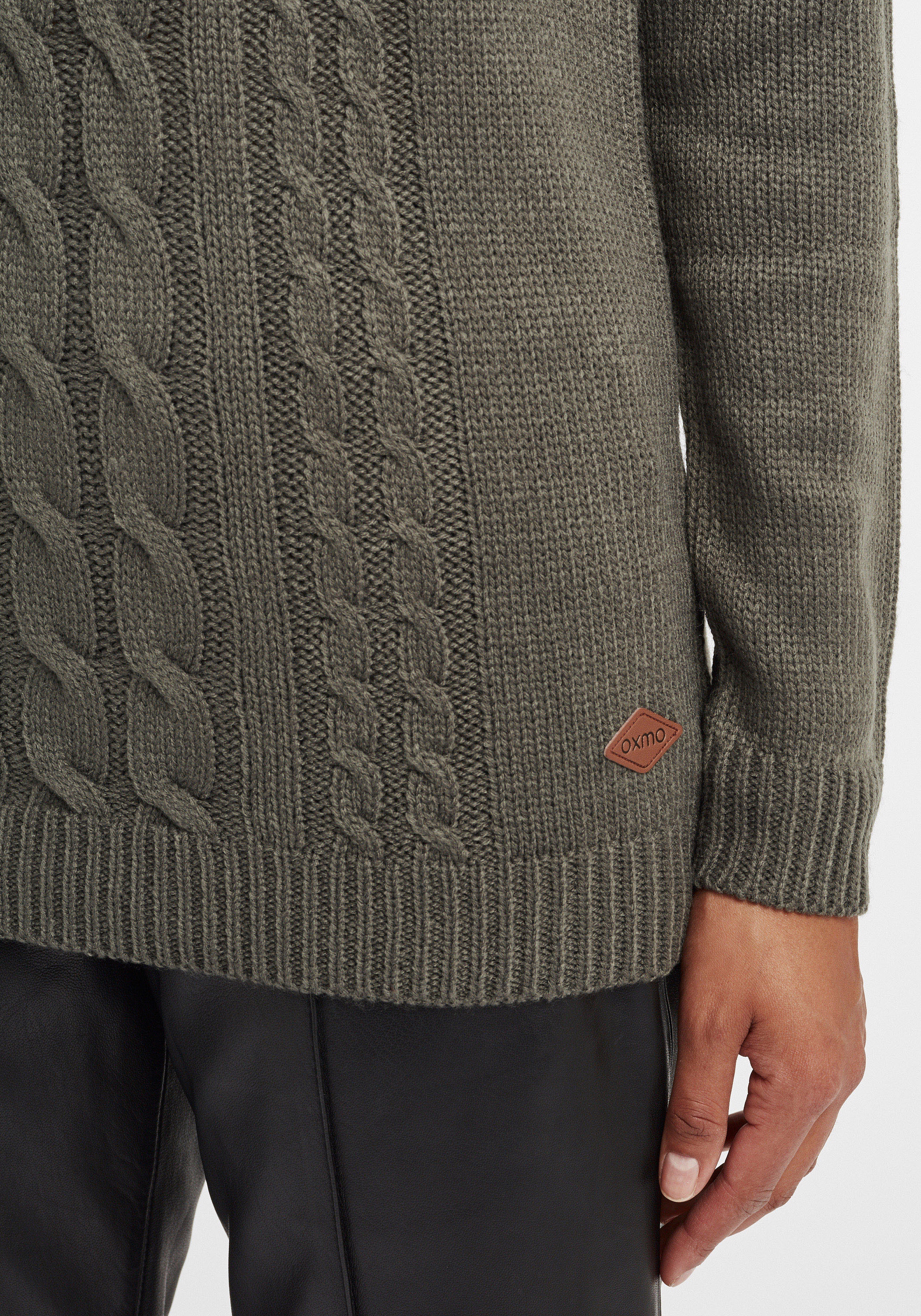 OXMO Strickjacke »Strickpullover OXCable«